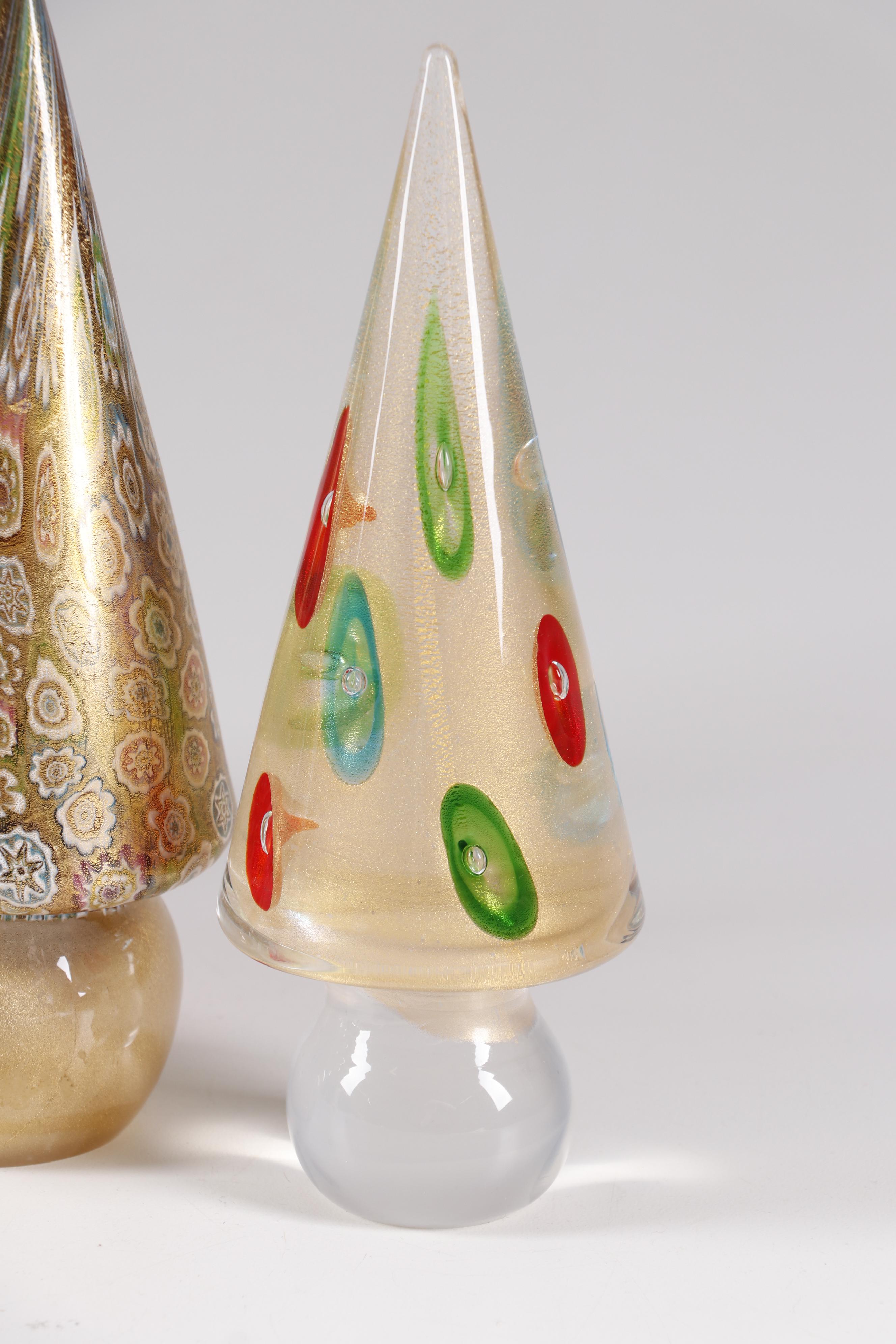 Murano Art Glass Christmas Trees, Mid Century EBTH