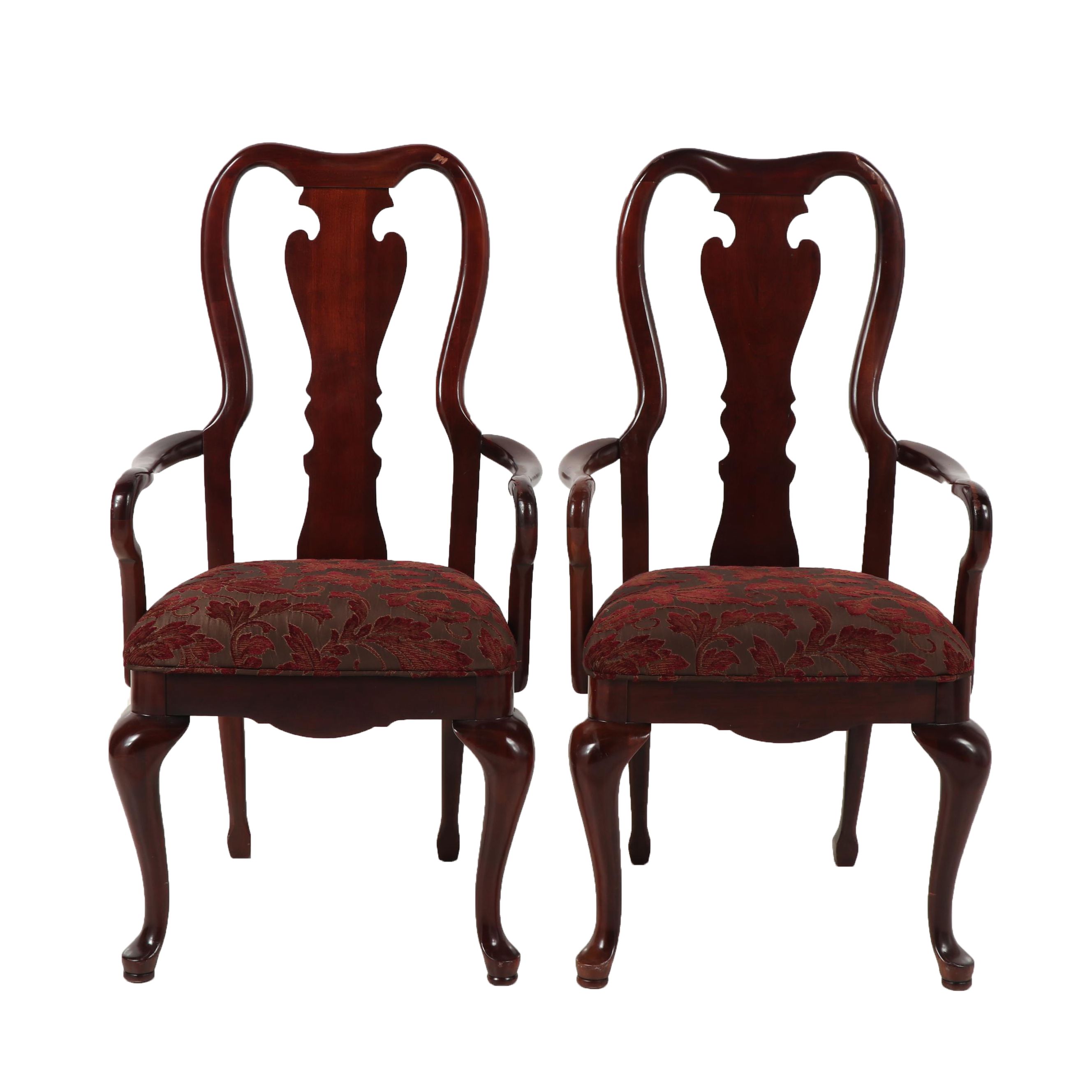 Pair of Queen Anne Style Armchairs, Late 20th Century | EBTH