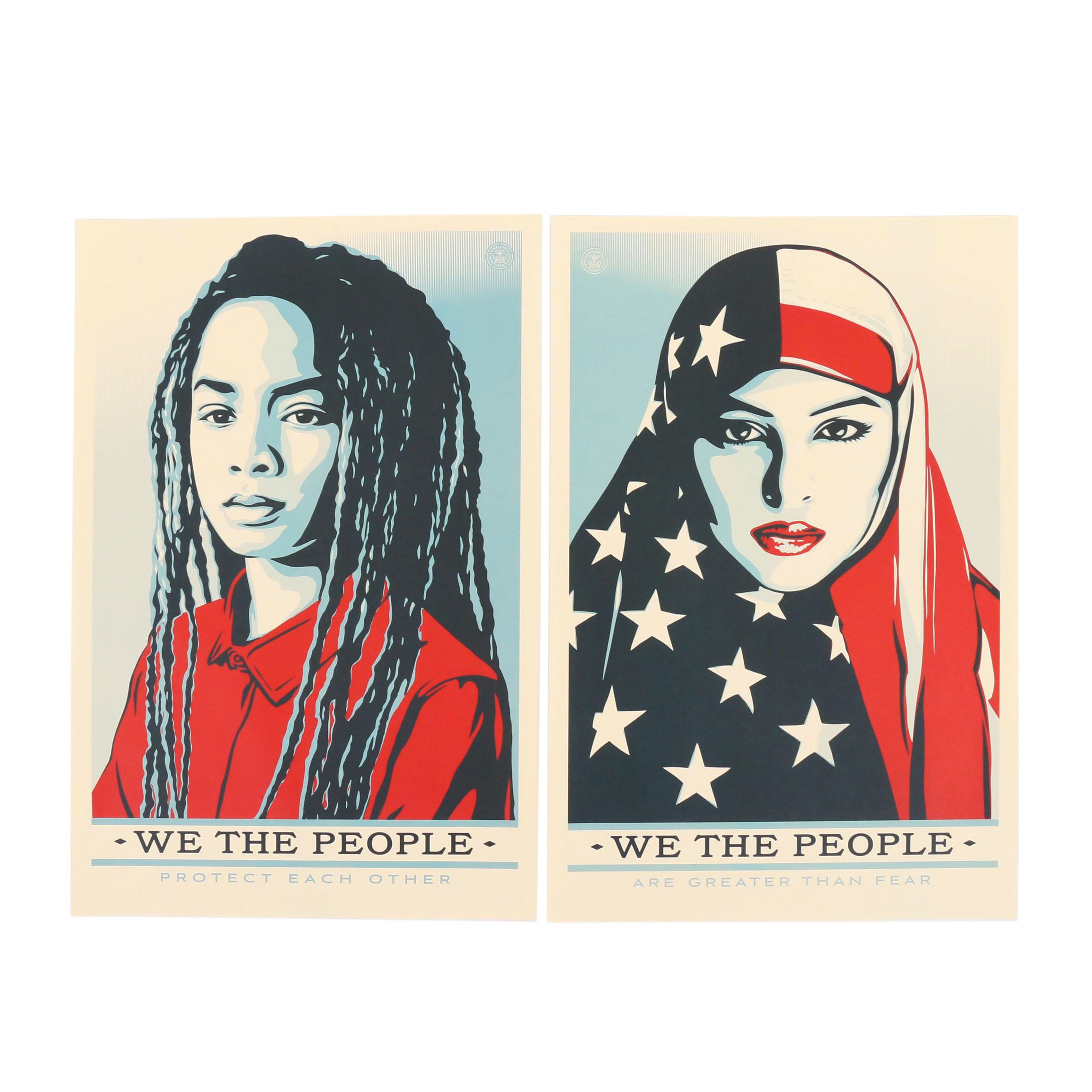 Shepard Fairey Offset Print "We the People Are Greater Than Fear" EBTH