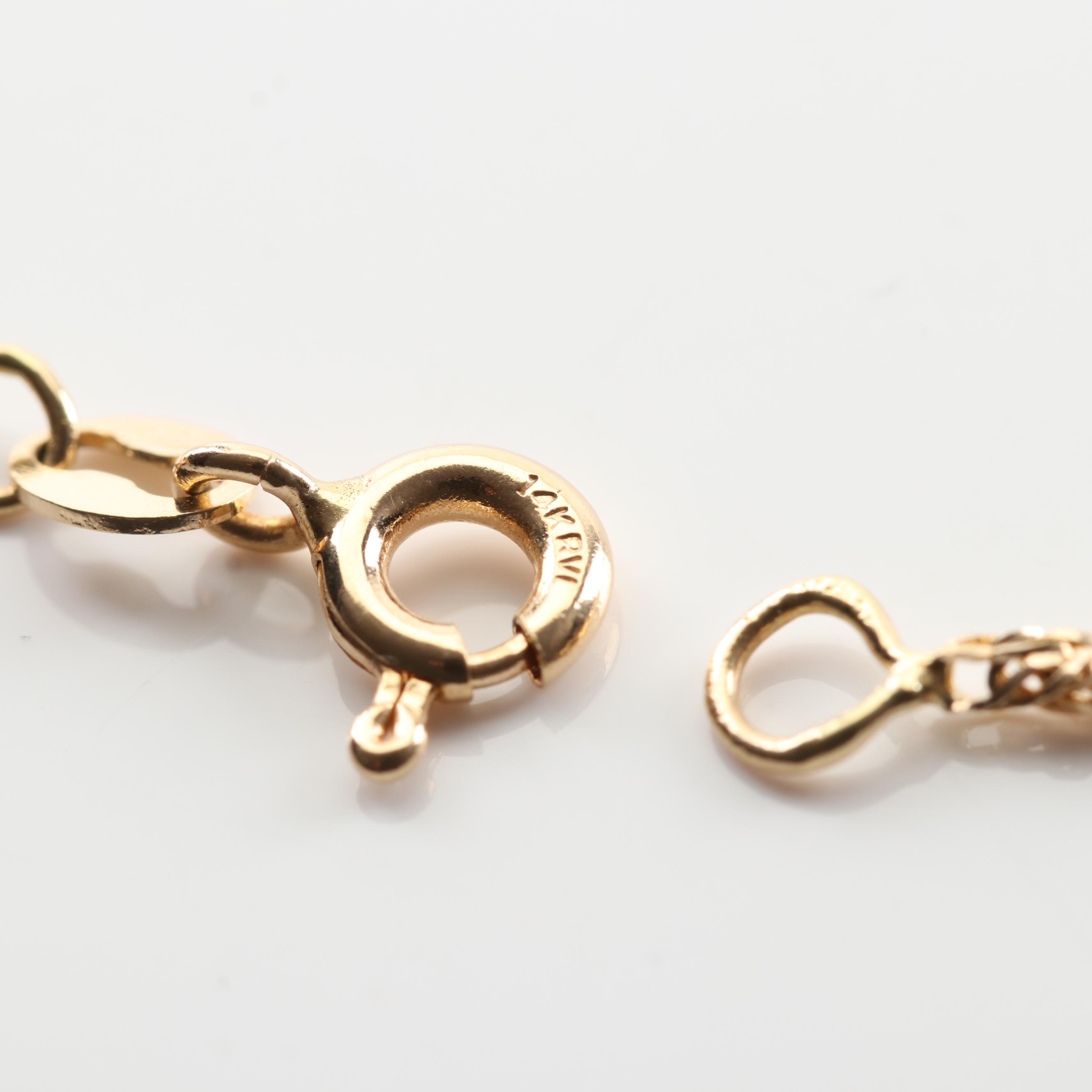 14K Yellow Gold Twisted Wheat Chain EBTH