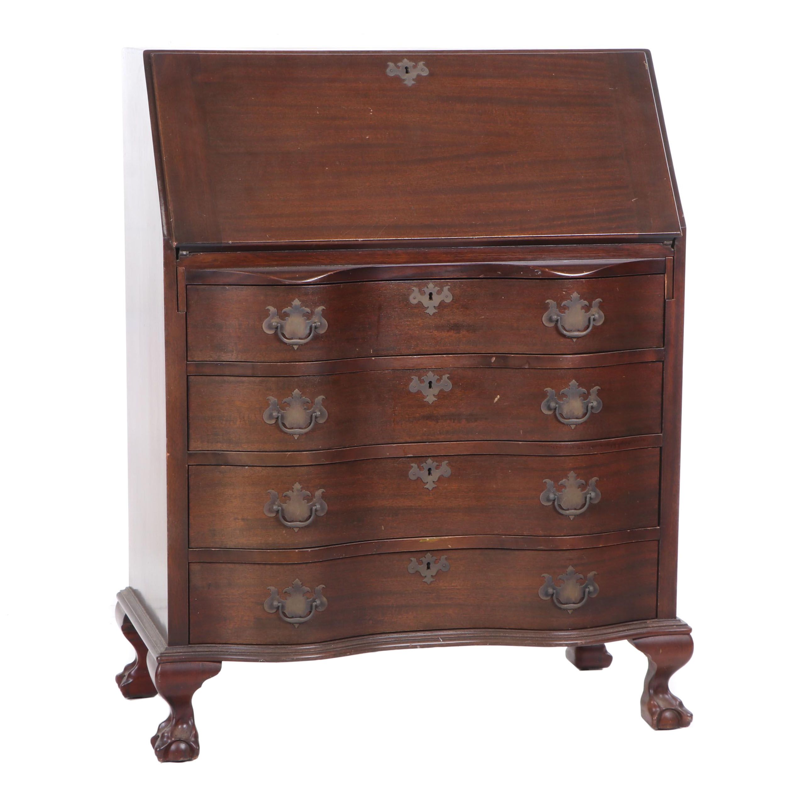 Paine Furniture Company Mahogany Secretary With Claw Feet Early