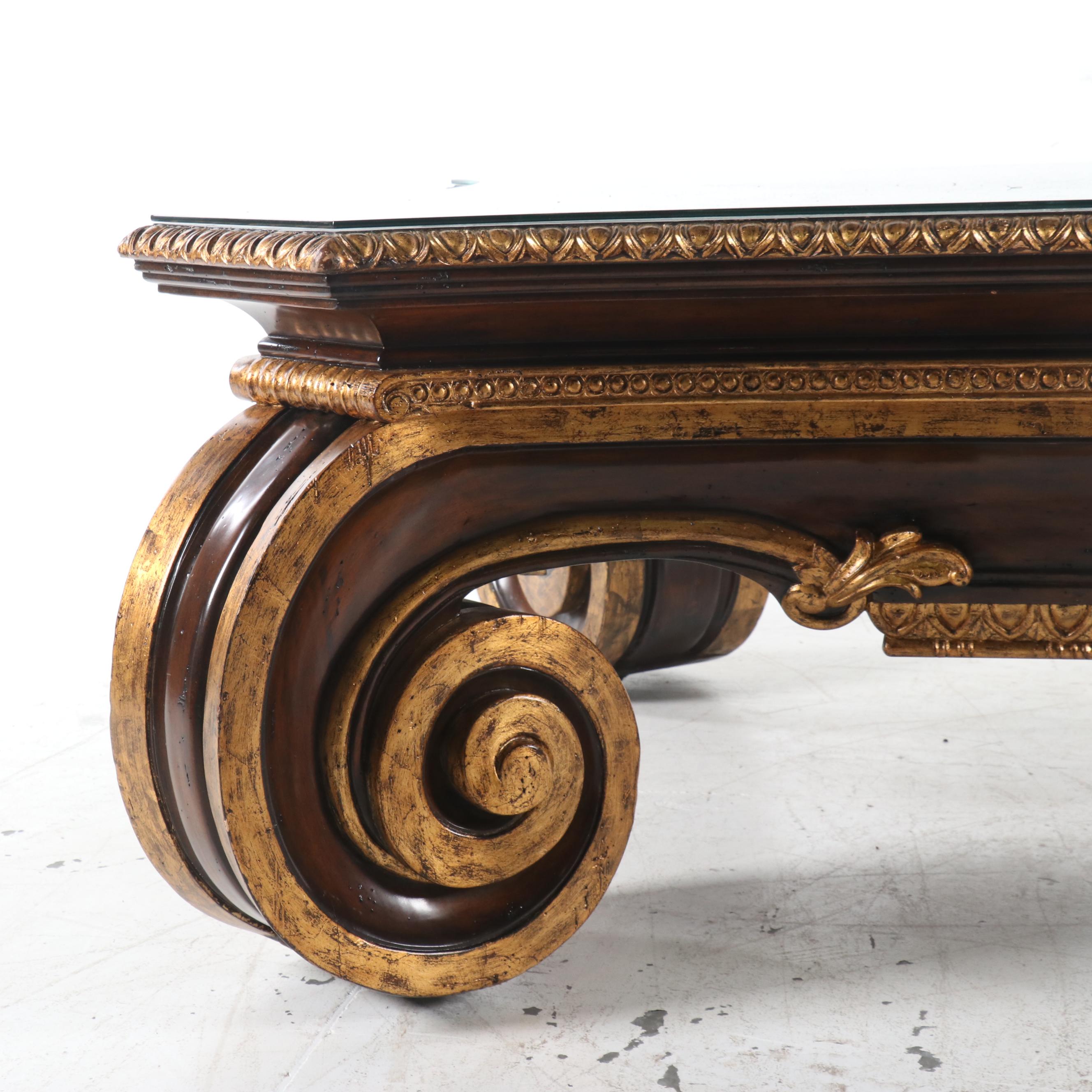 Marge Carson Rococo Style Large Marble Top Coffee Table, Late 20th Century | EBTH