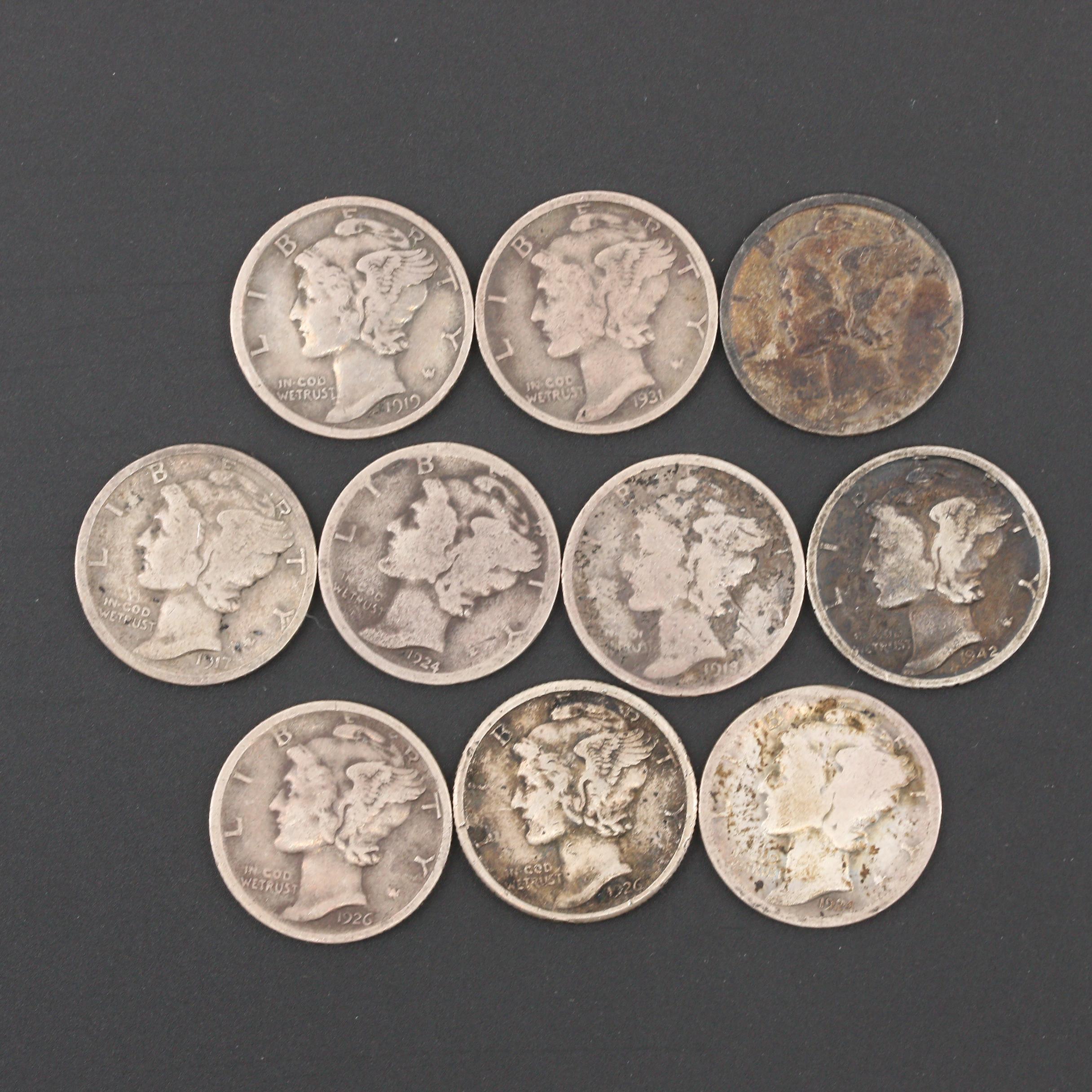 Assortment of Antique to Vintage U.S. Silver Coins EBTH