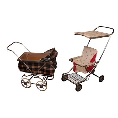 Two Vintage Doll Carriages Two Vintage Doll Carriages