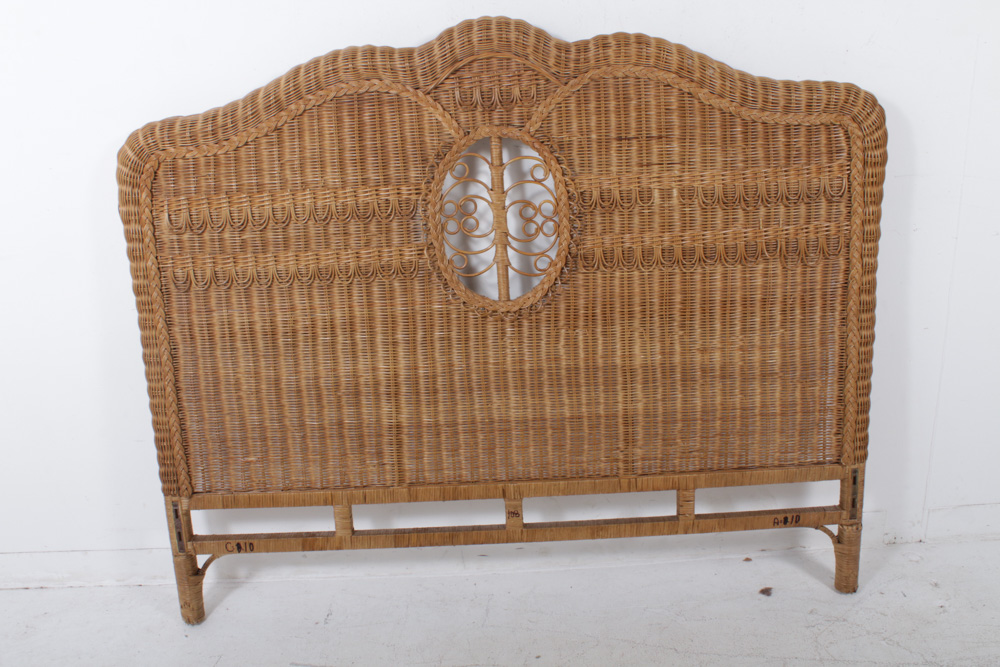 Woven Cane Queen Size Bed EBTH