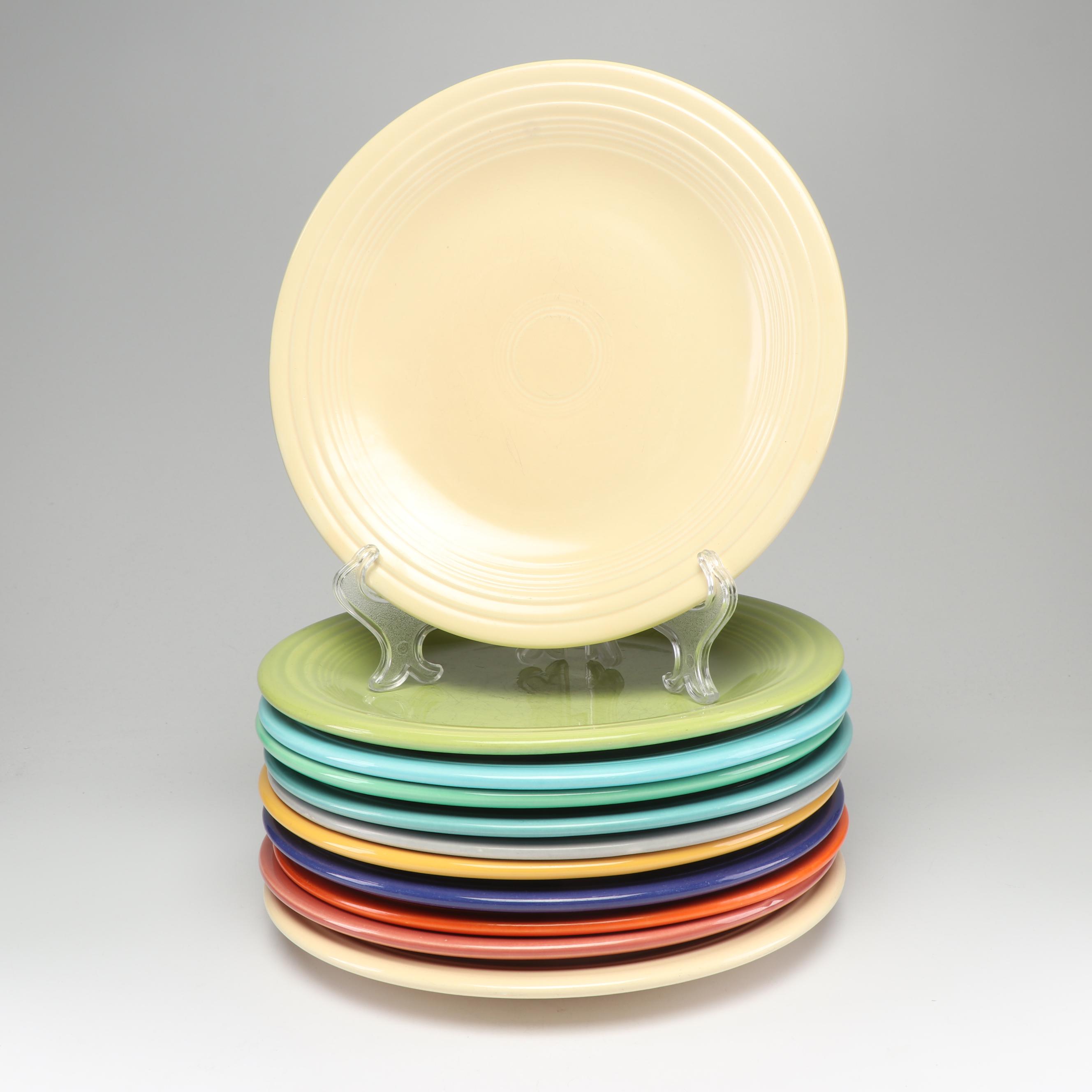 Homer Laughlin "Fiestaware" Ceramic Dinner Plates, Early 20th Century