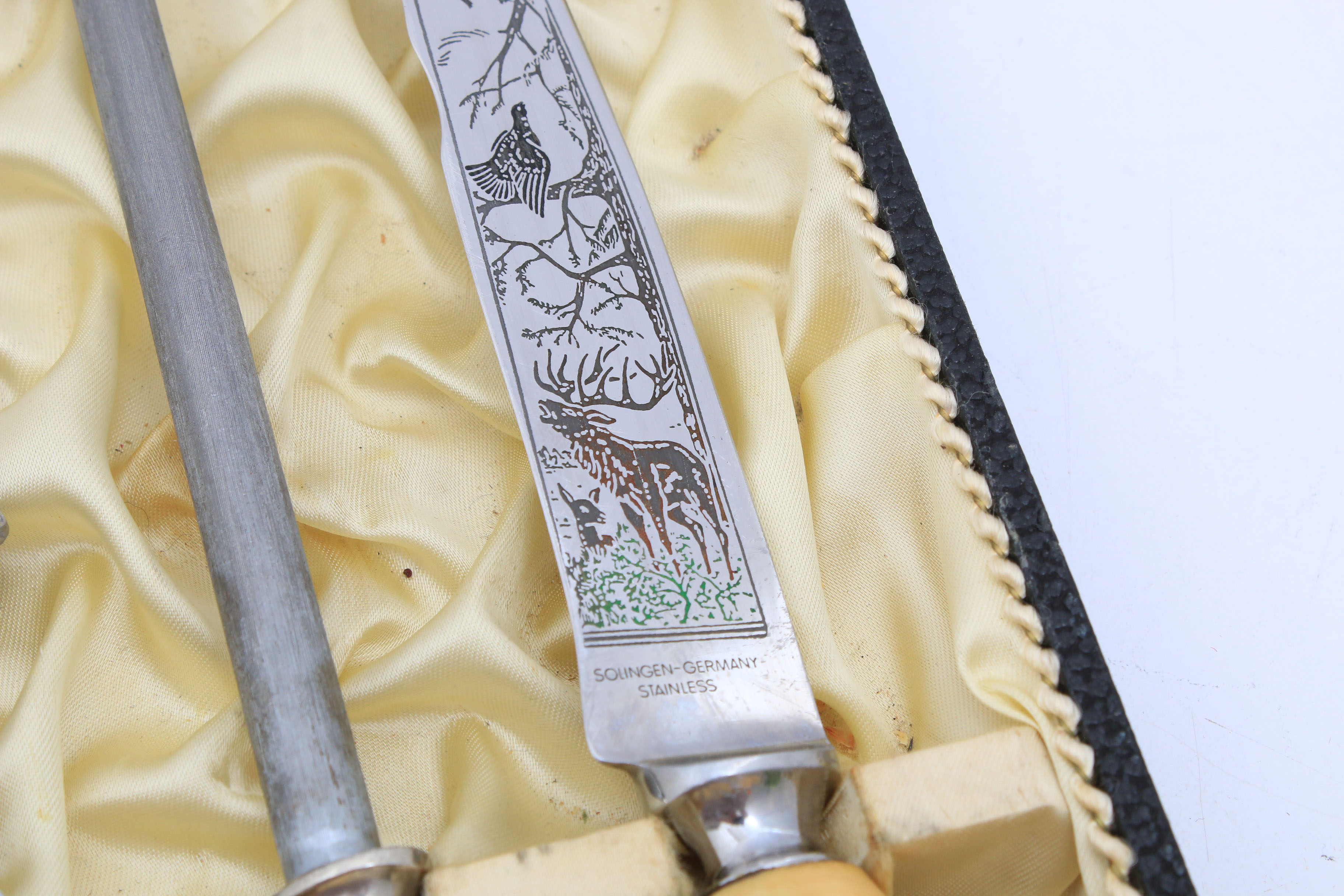 Anton Wingen Solingen Germany Rostfrei Steak Knives and Carving Set EBTH