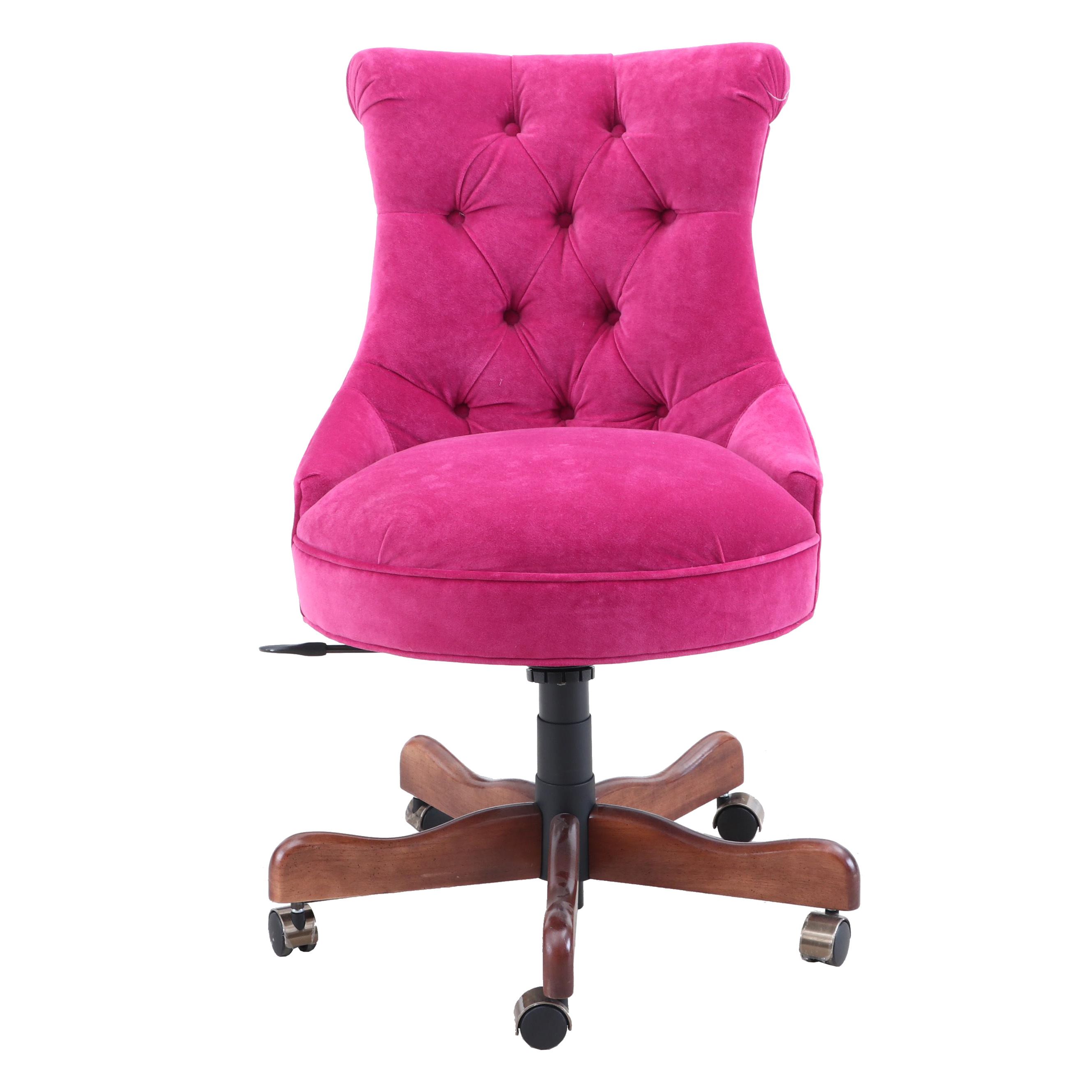 Contemporary Button Tufted Upholstered Office Chair | EBTH