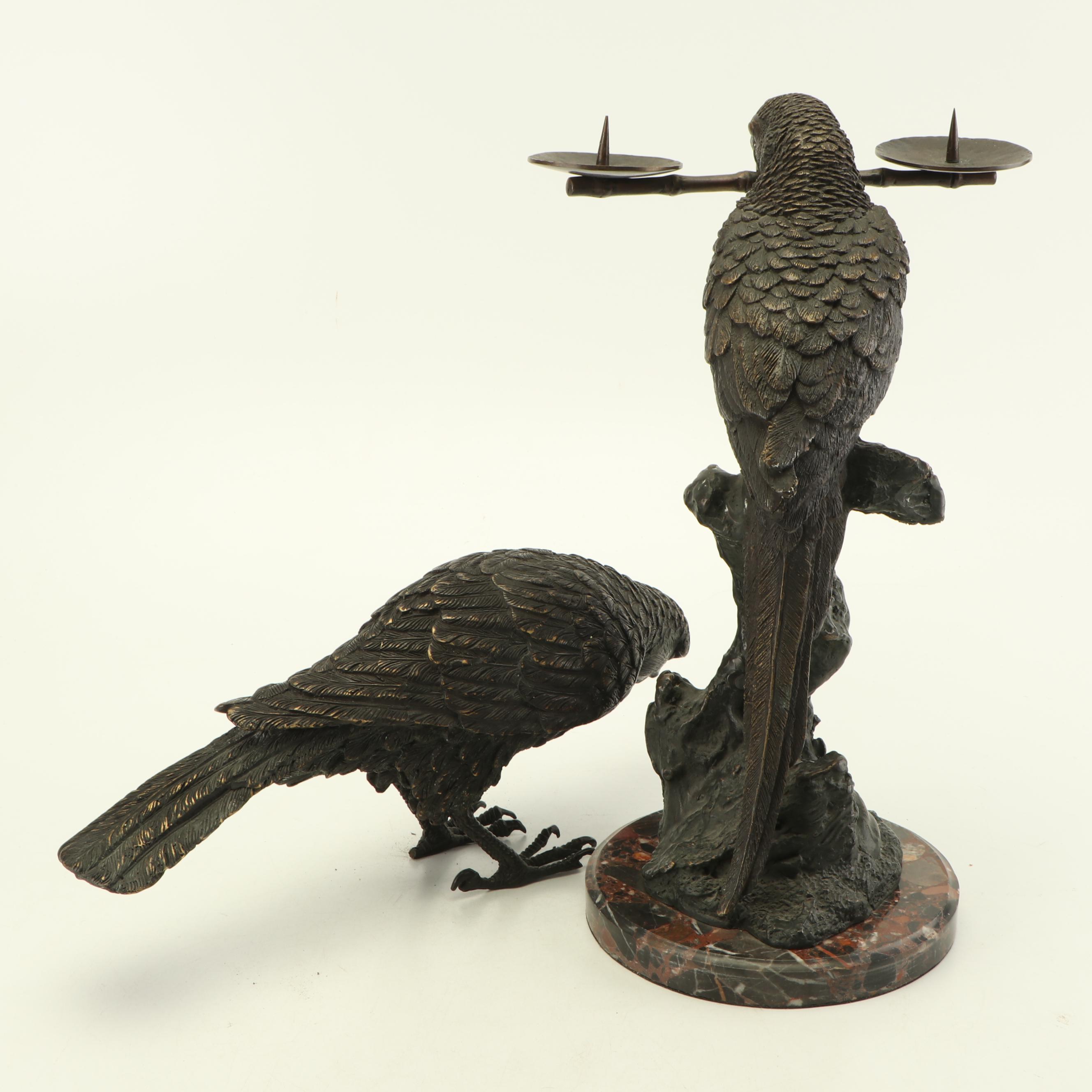 Bronze Toned Bird Sculptures EBTH