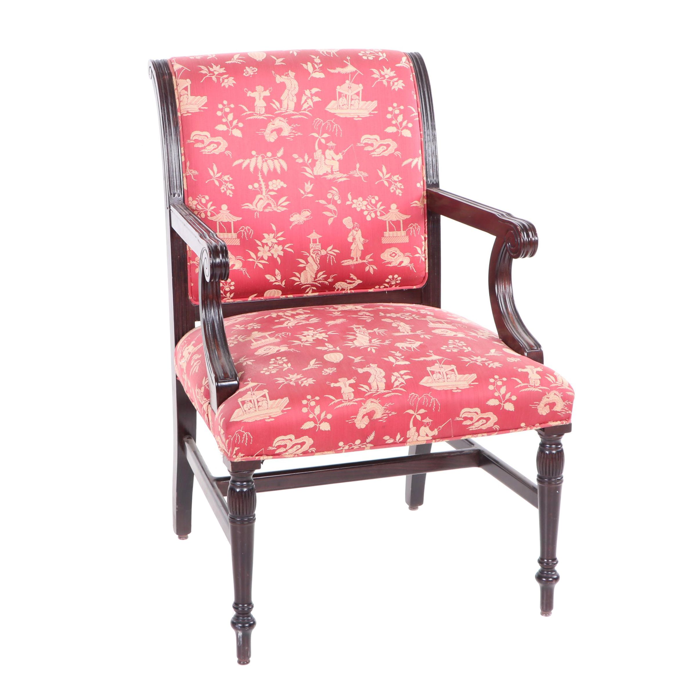 Mark David Mahogany Armchair Ebth