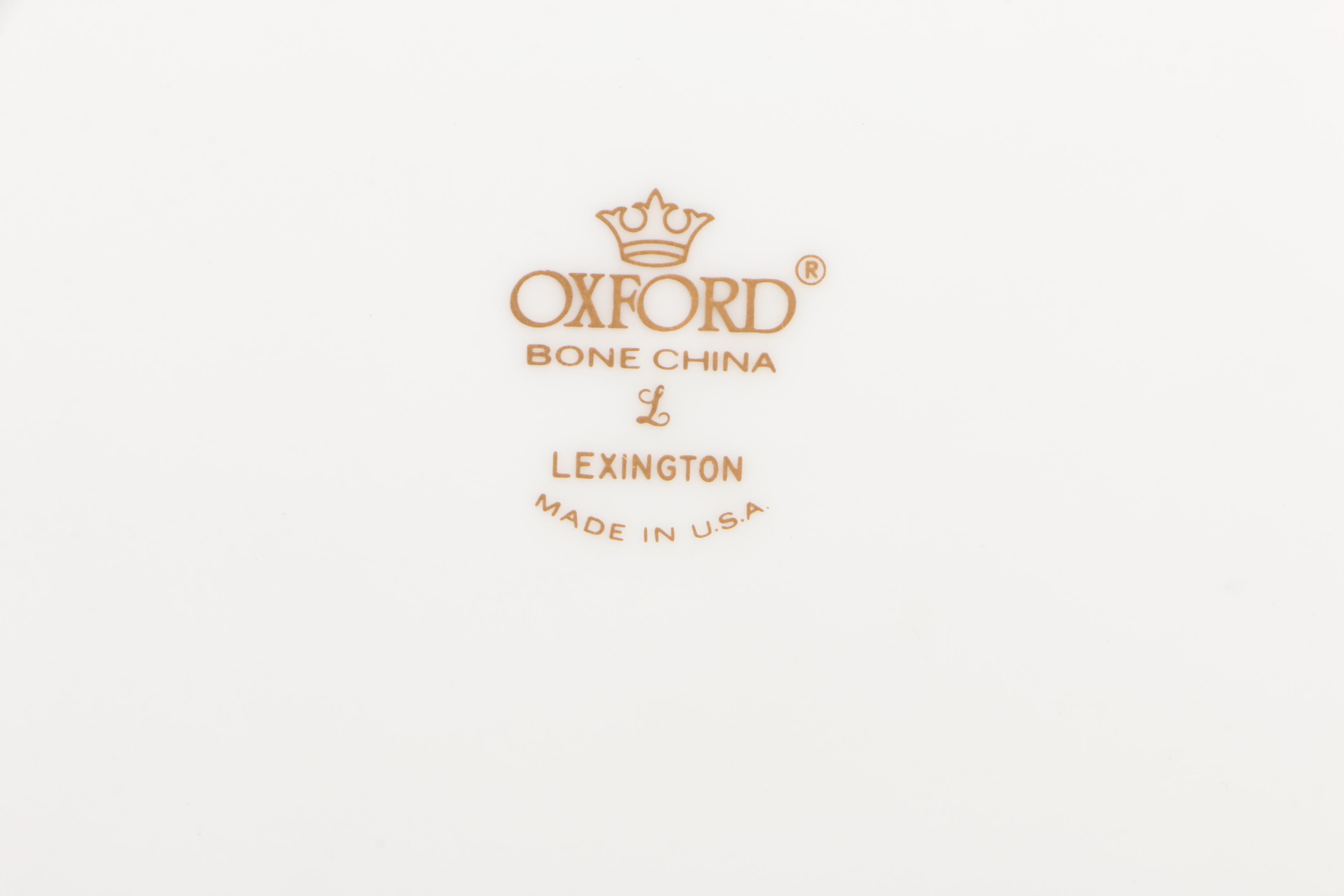 Oxford "Lexington" Bone China Dinnerware EBTH