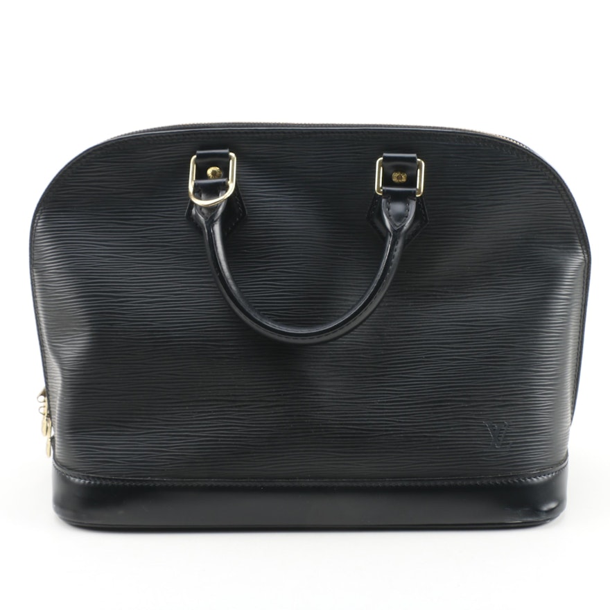 Louis Vuitton Paris Alma PM Black EPI Leather Handbag | EBTH