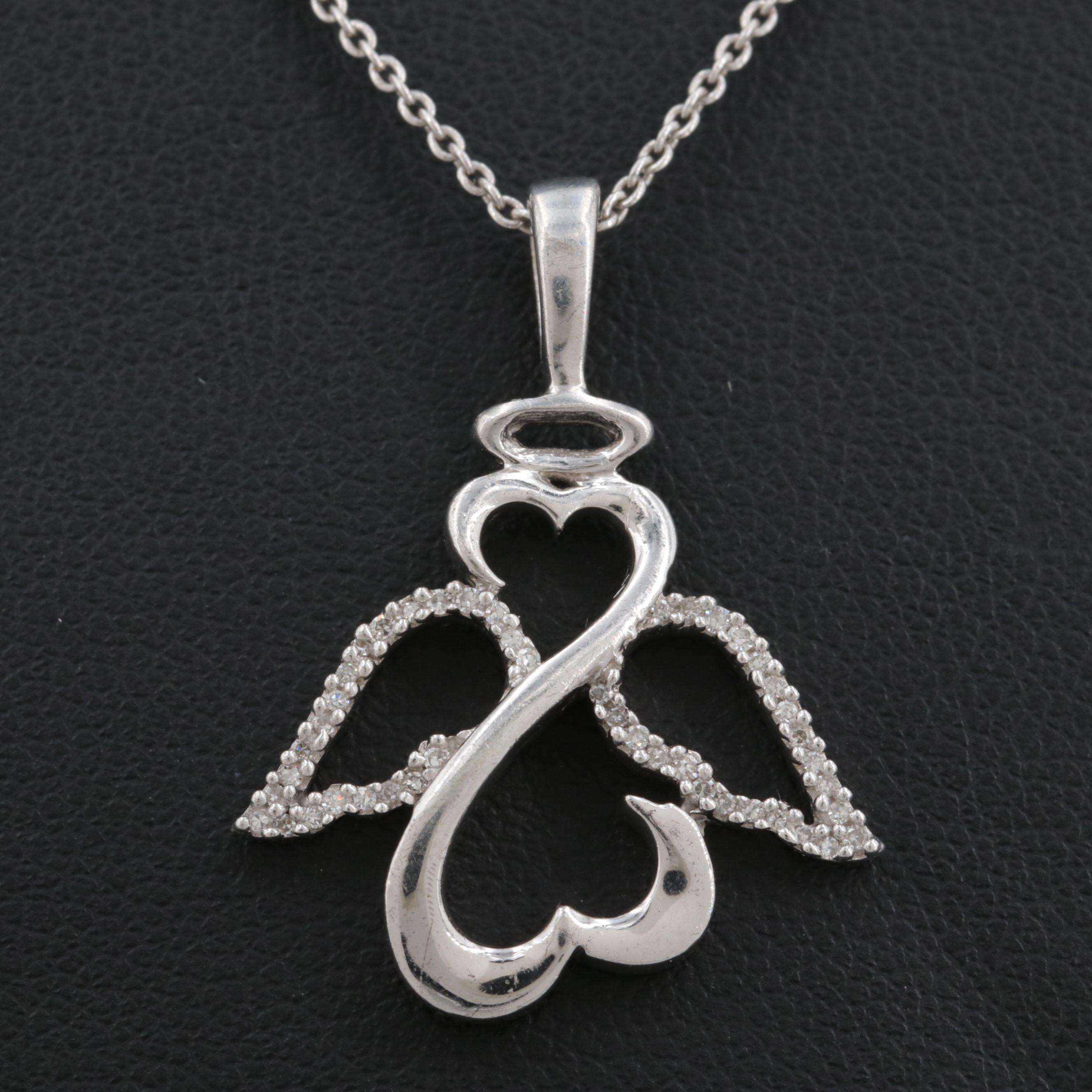 Jane Seymour Sterling Silver Diamond Open Heart Angel Pendant Necklace   1553627043364 1d982cd099cd0cd69295a4b6b7ea8a82bcbe96761a8906b1e82cf0d073b47d30.JPG