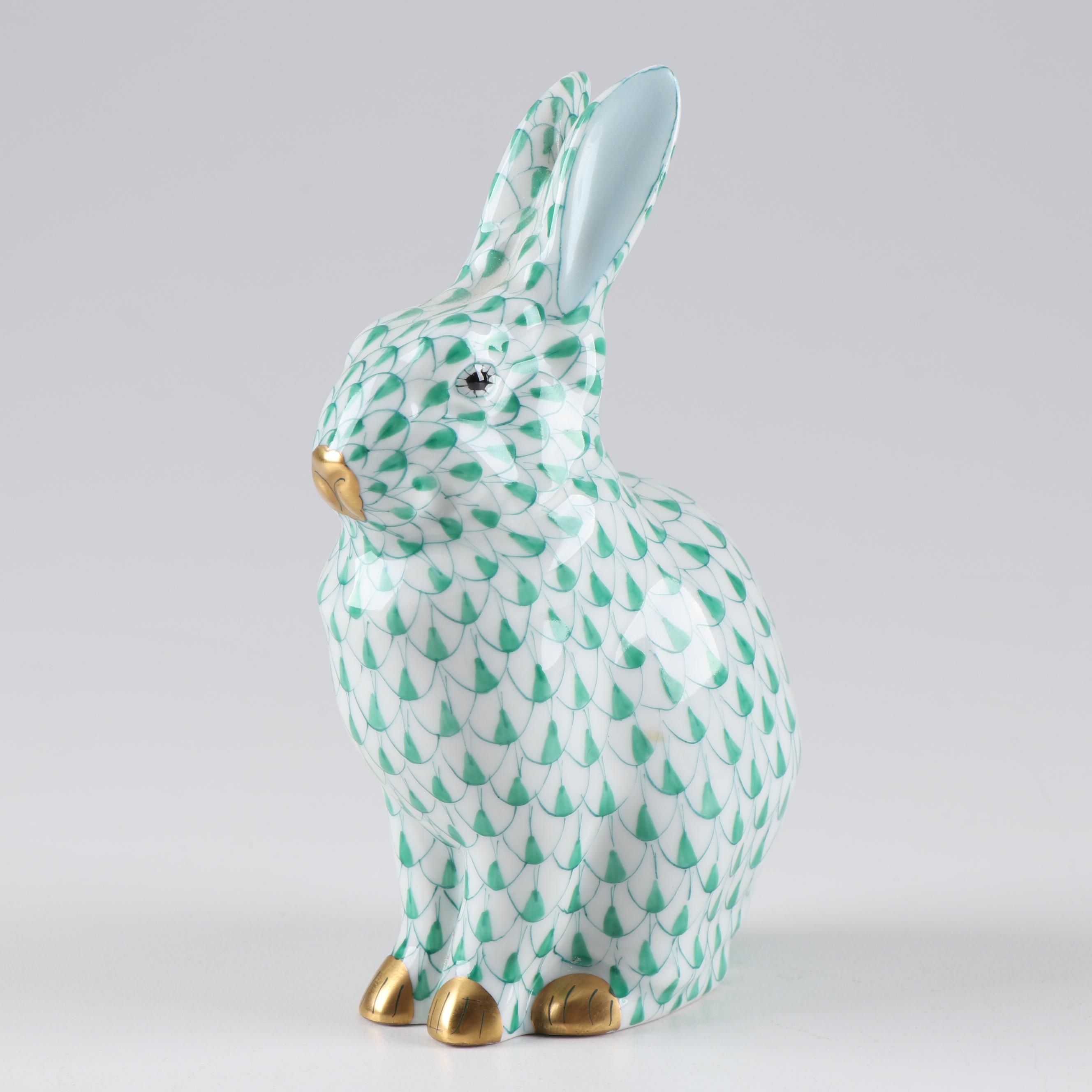 Herend Porcelain Bunny Figurine EBTH