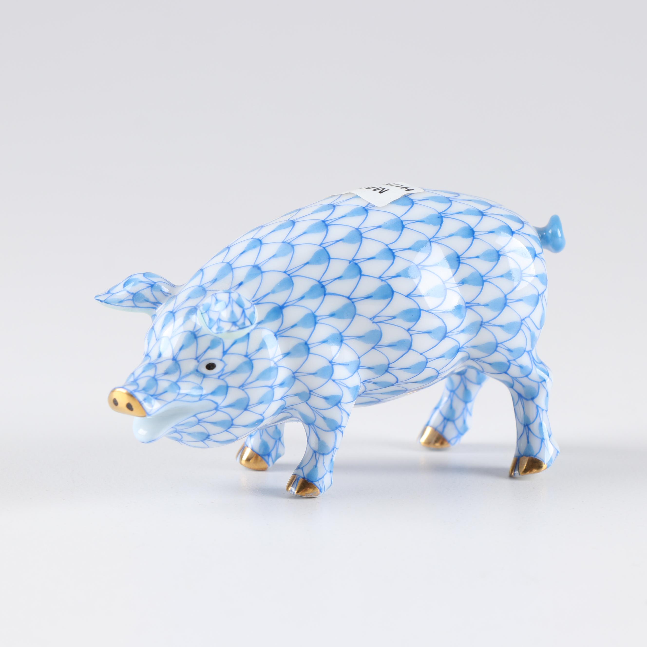 Herend Porcelain "Pig" Figurine EBTH