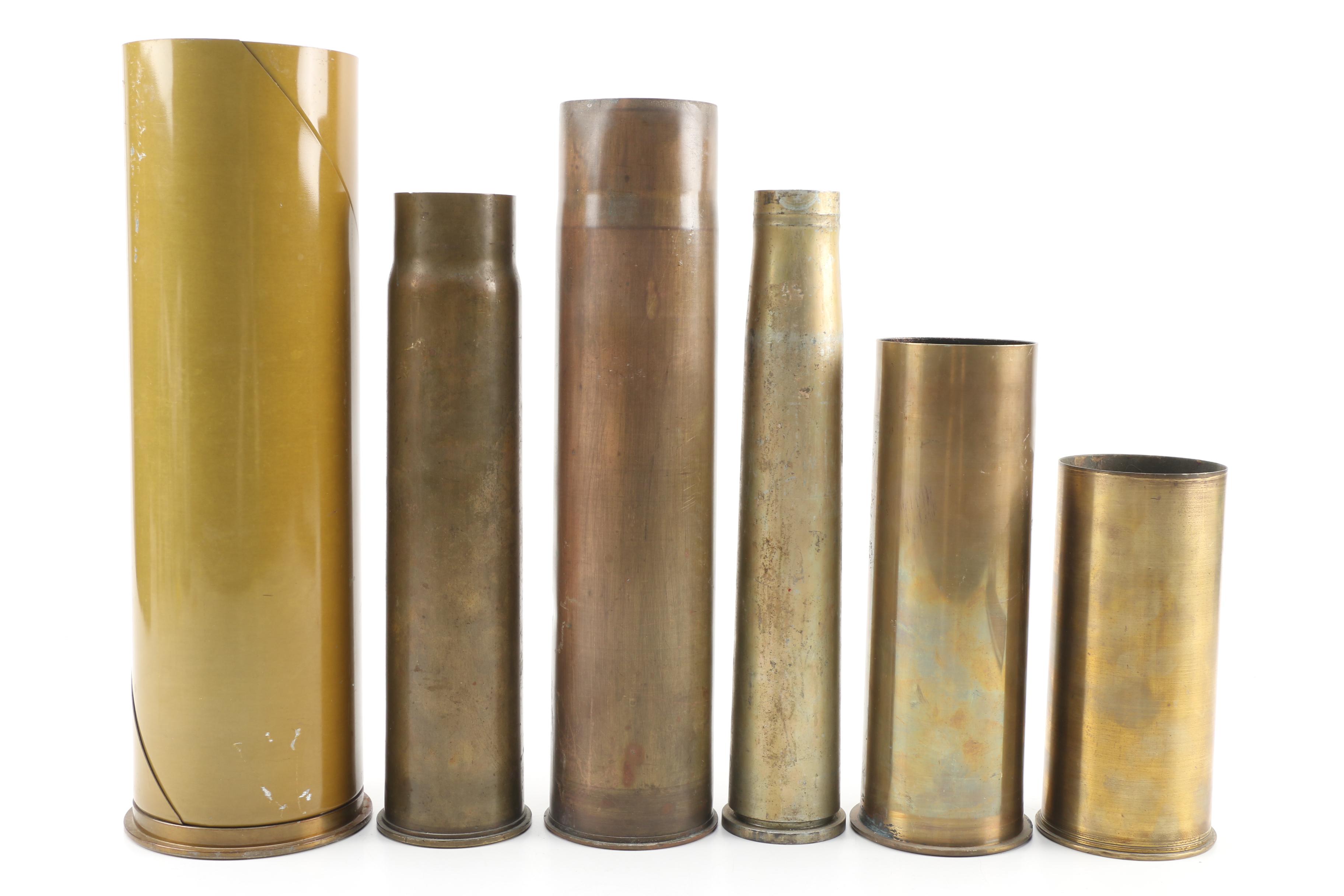 American World War II and Vietnam War Era Artillery Shell Casings EBTH