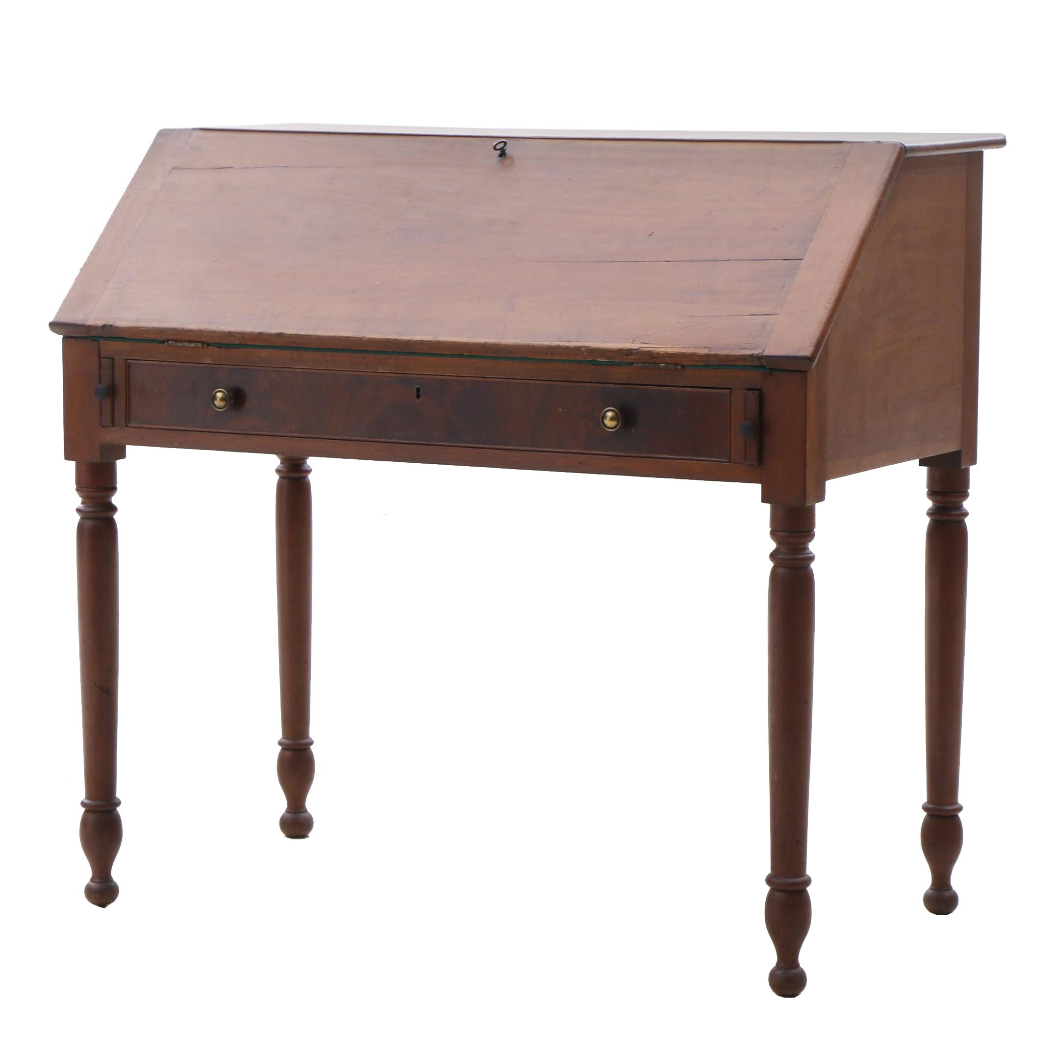 Late Federal Cherry SlantLid Desk EBTH