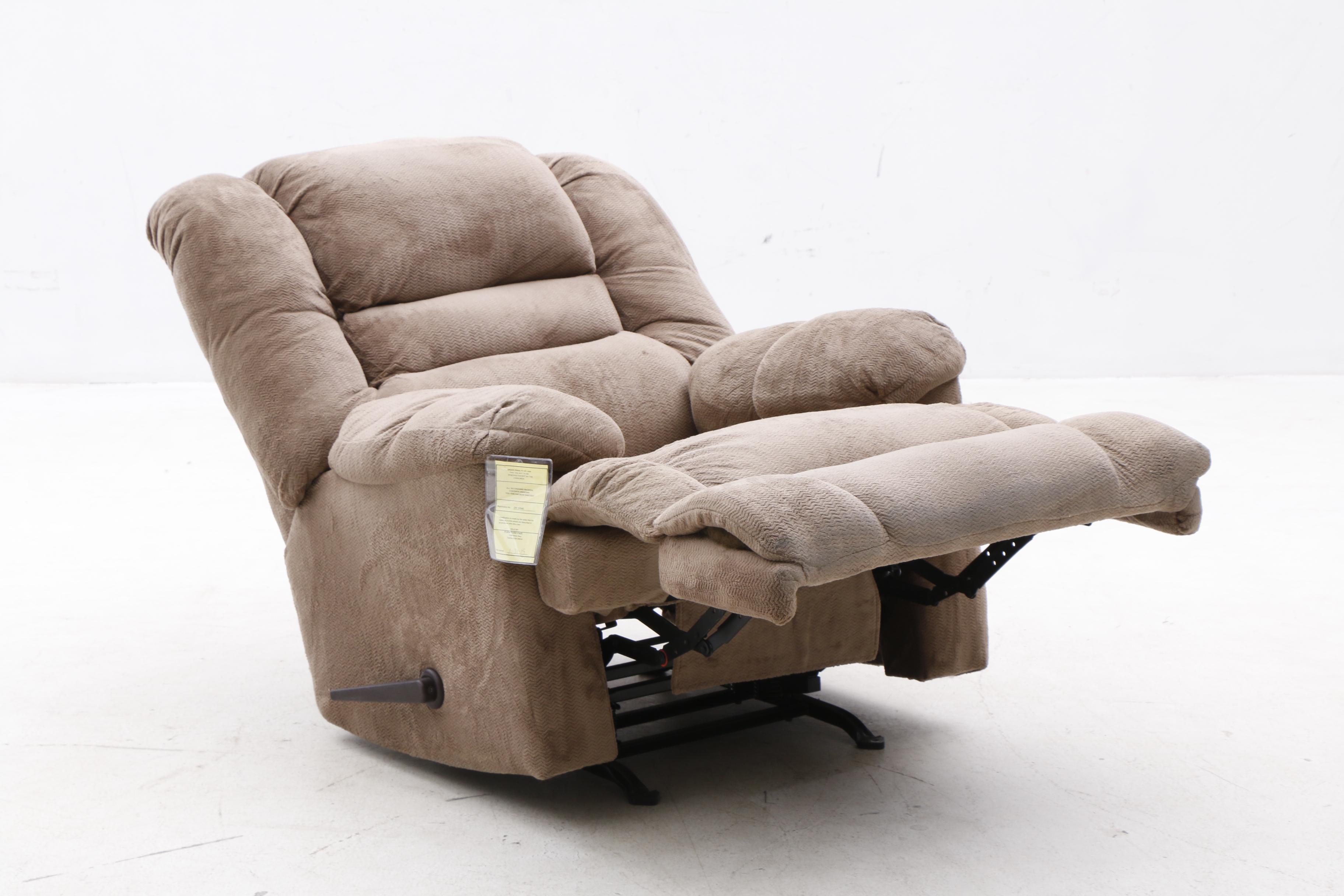 Contemporary Velour Rocking Recliner EBTH