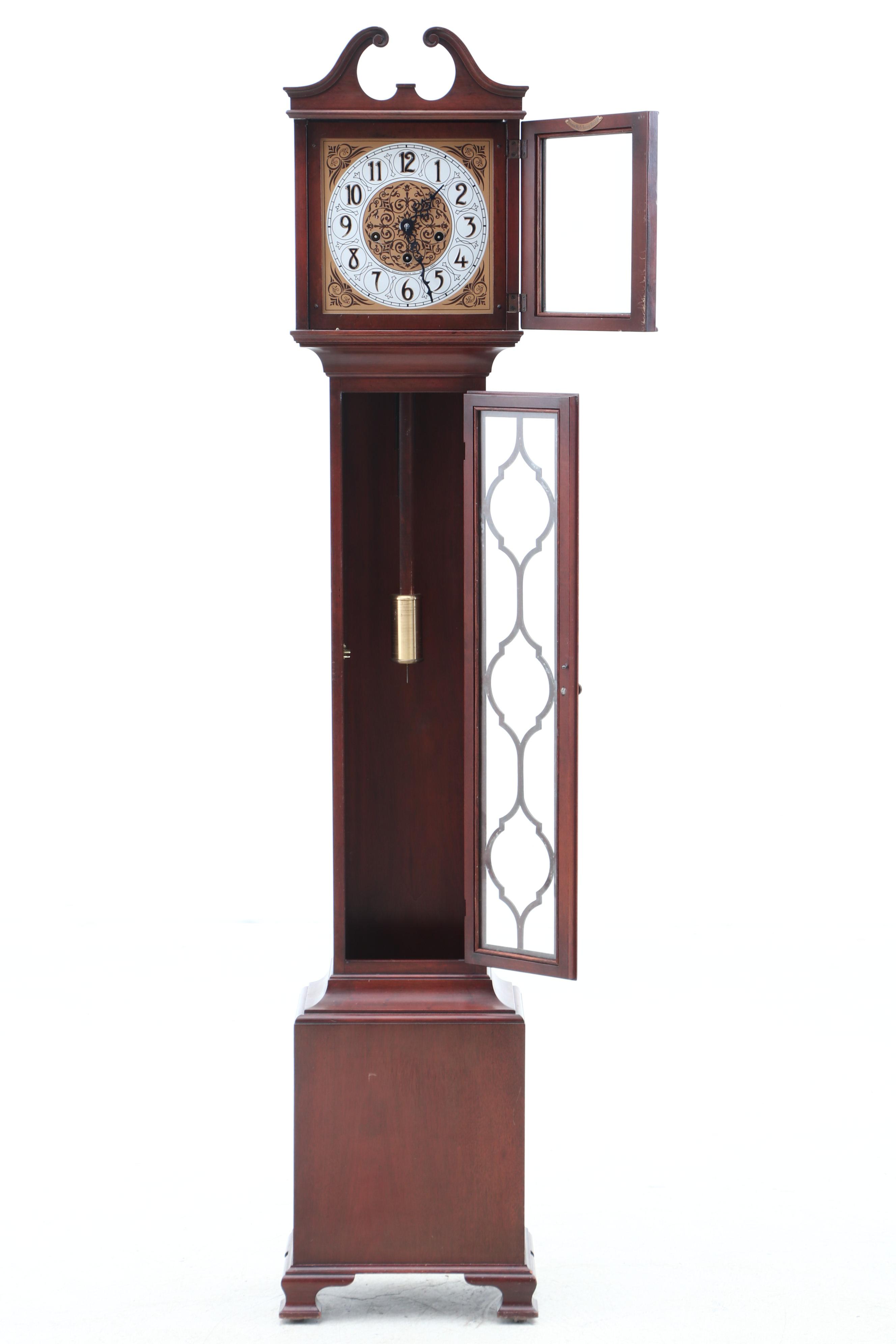 Mahogany Longcase Clock by Colonial Manufacturing of Zeeland