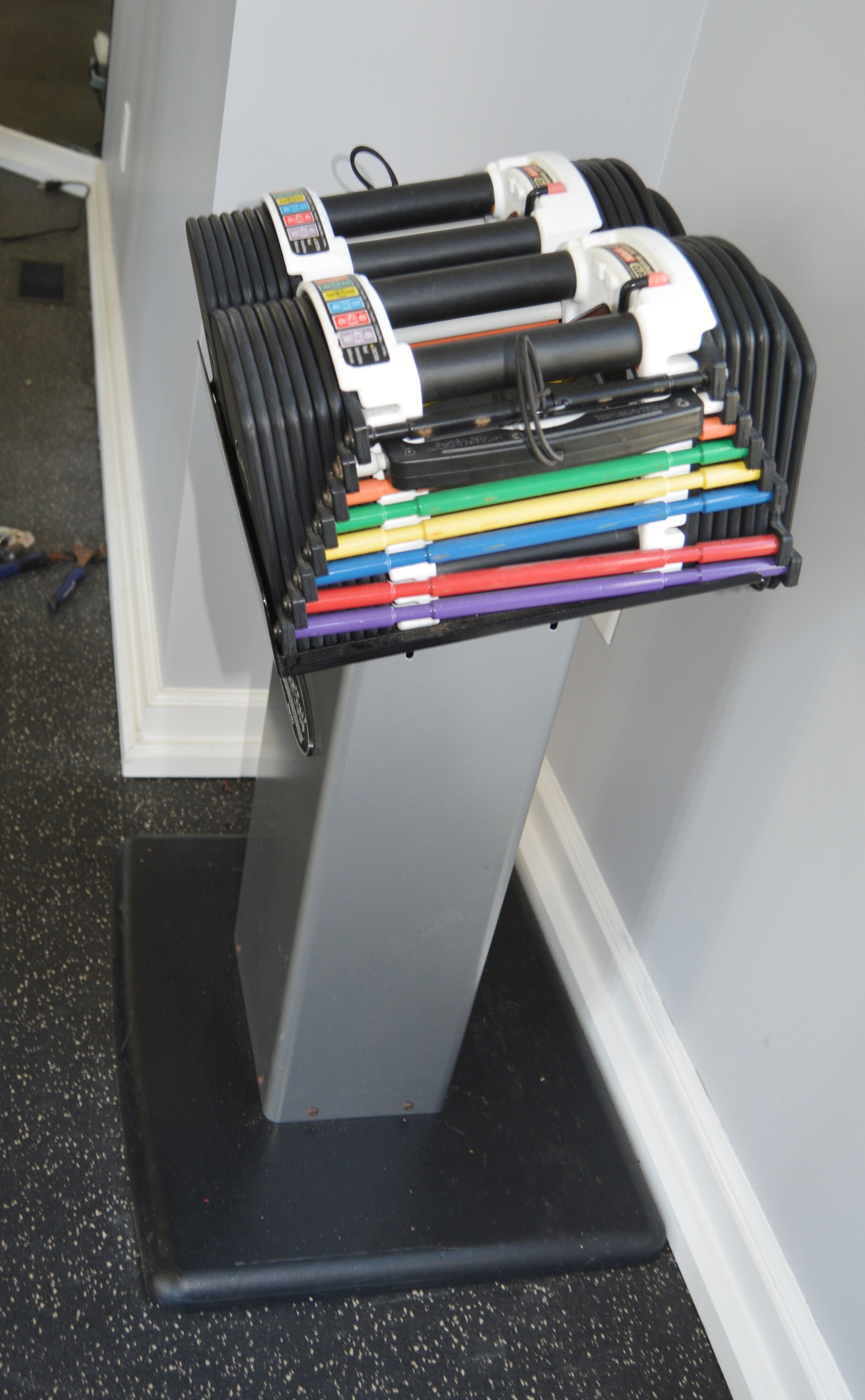 PowerBlock Urethane Adjustable Dumbbells and Stand EBTH