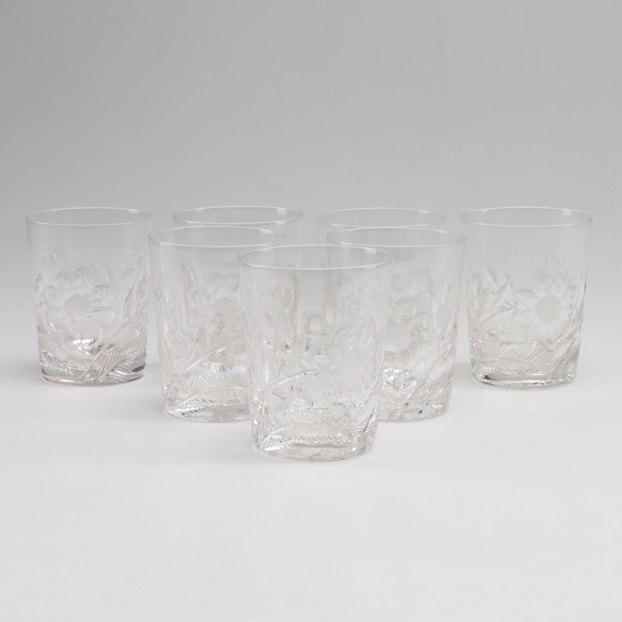 Vintage Cut Crystal Old Fashioned Glasses EBTH