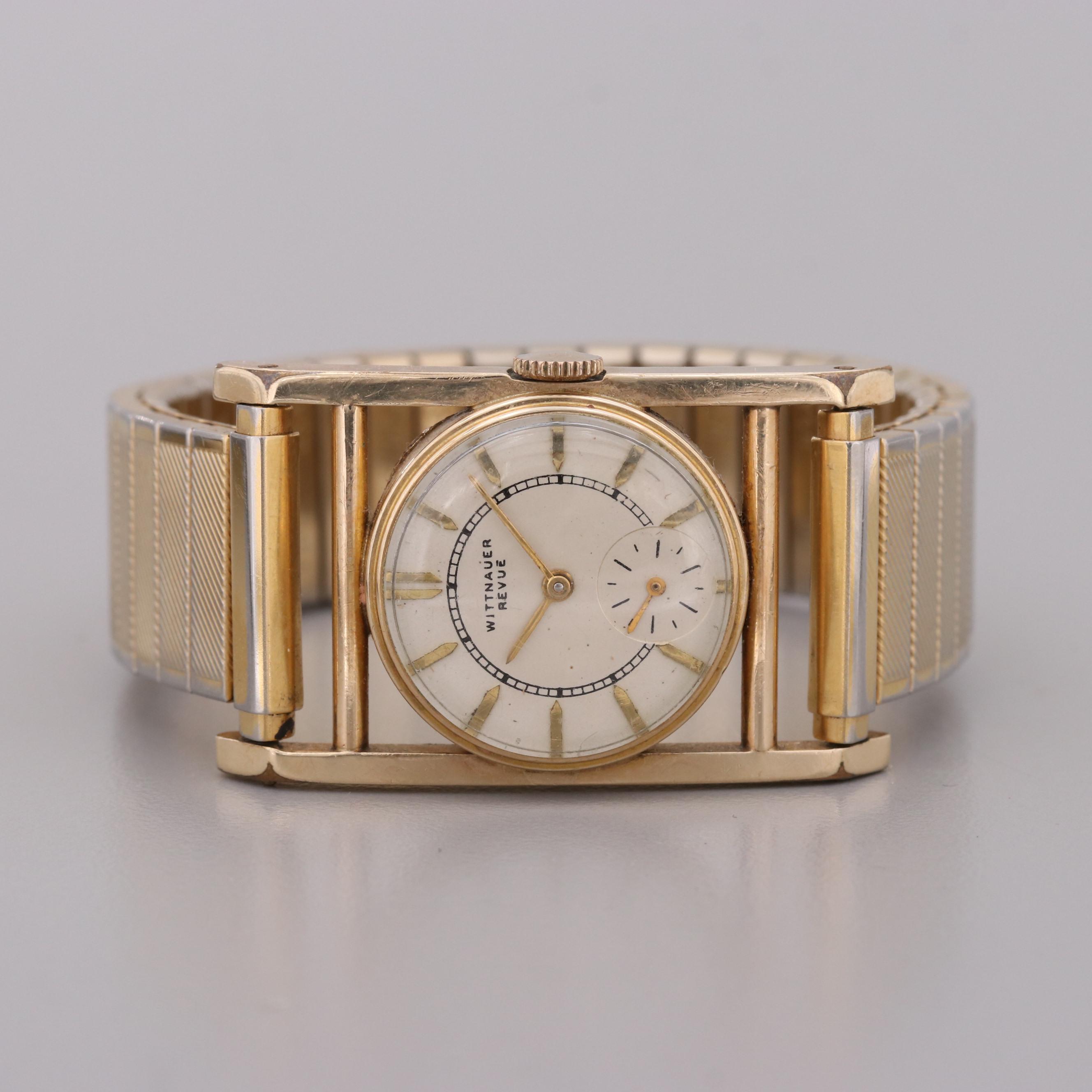 Vintage Wittnauer Revue 10K Gold Filled Stem Wind Wristwatch EBTH