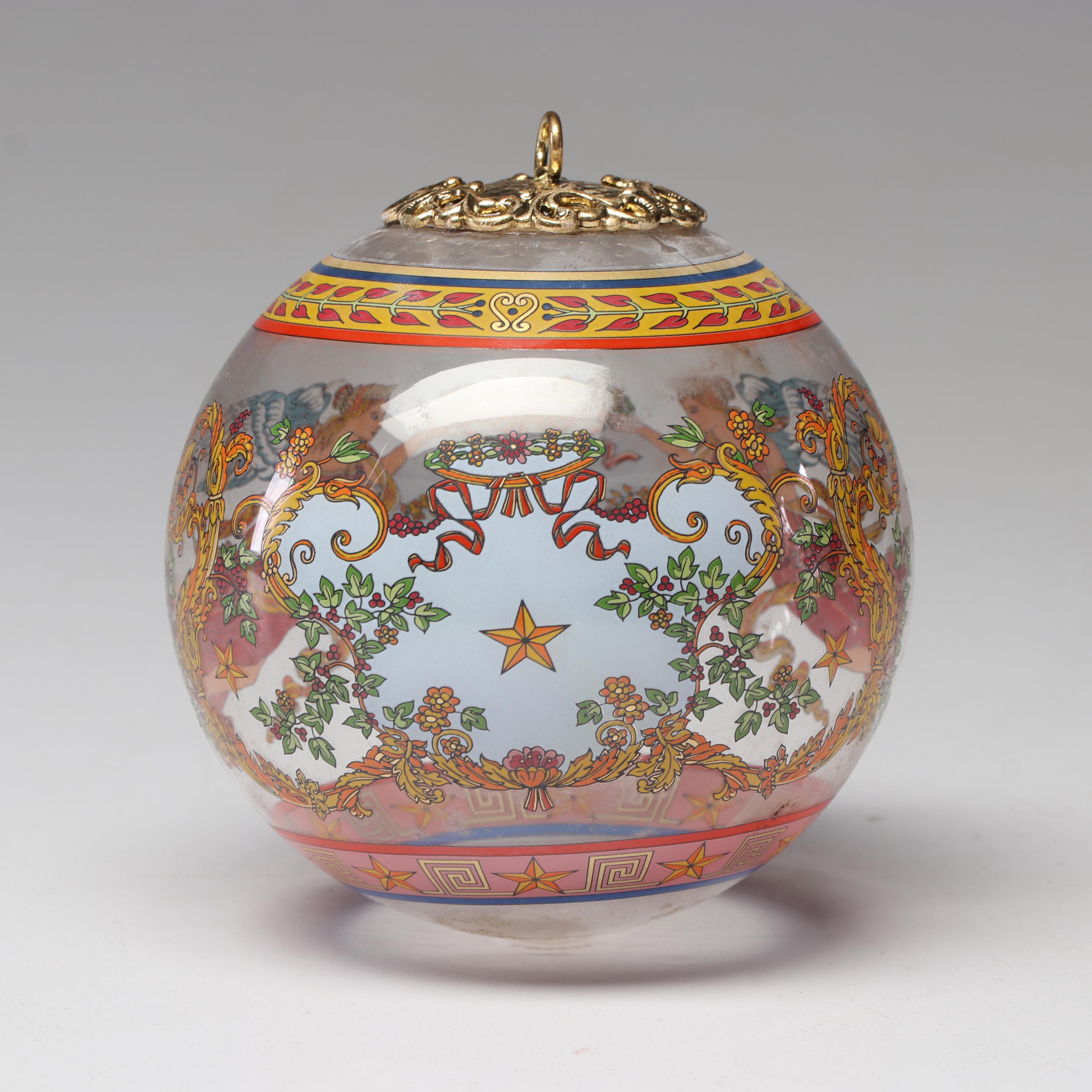 Versace for Rosenthal Clear Glass "Nativite" Christmas Ornament | EBTH