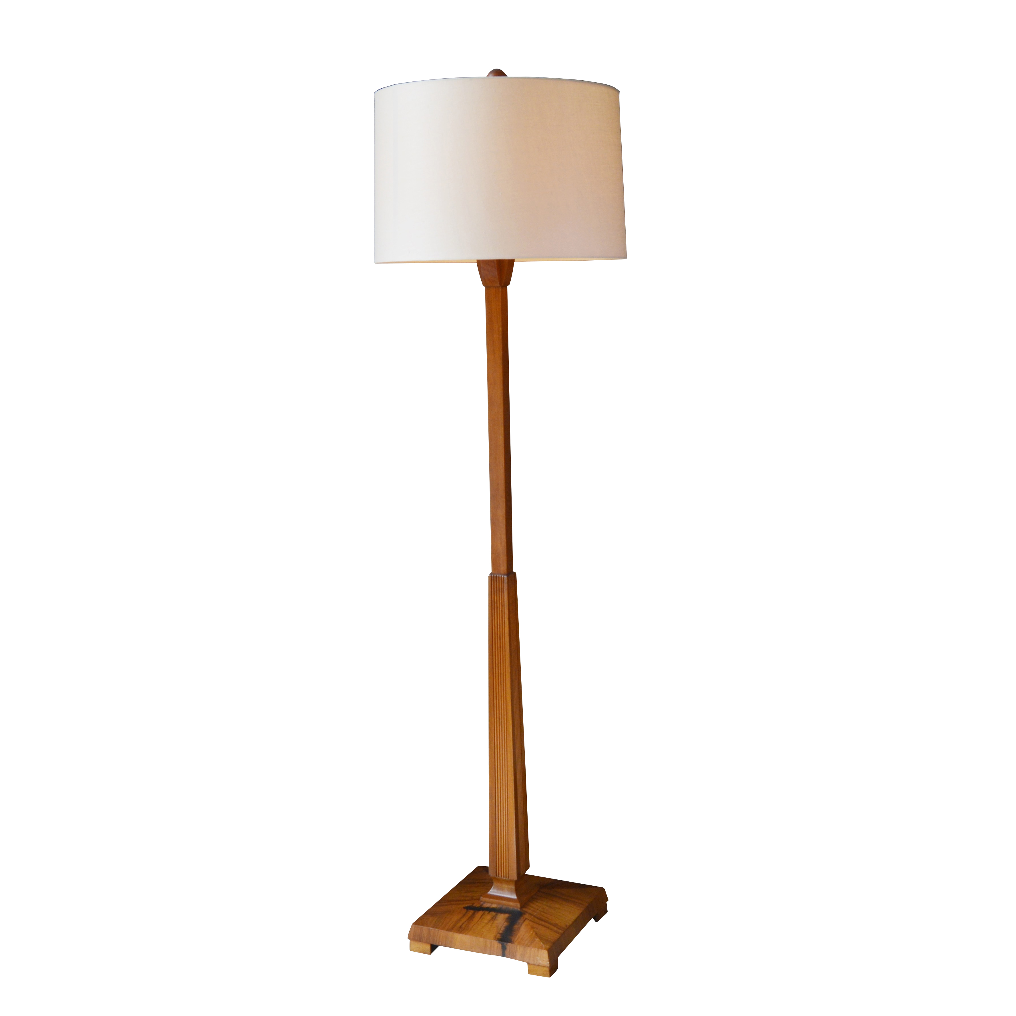 American Craftsman Style Wooden Floor Lamp, Contemporary EBTH