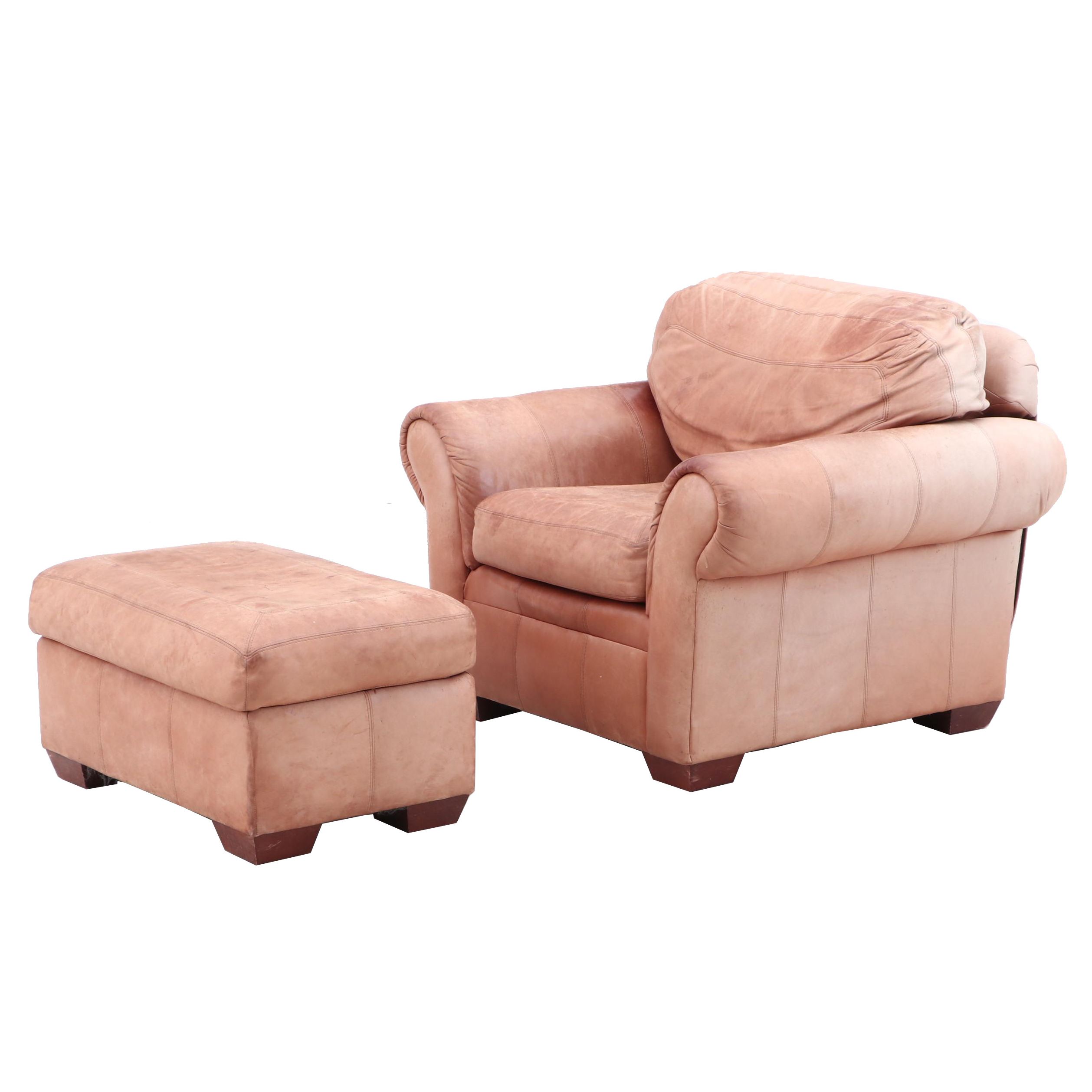 MotionCraft Leather Recliner and Ottoman EBTH