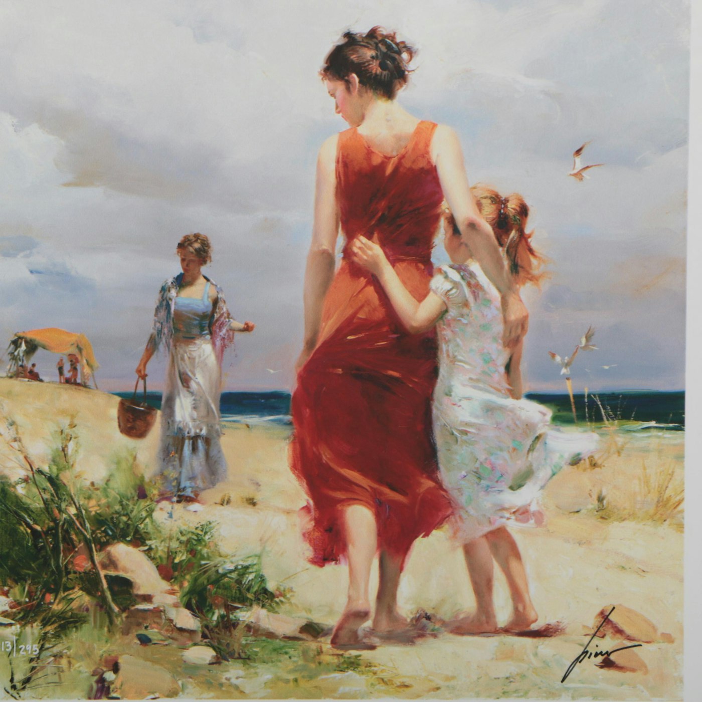Pino Daeni Limited Edition Giclee on Canvas:Silent 