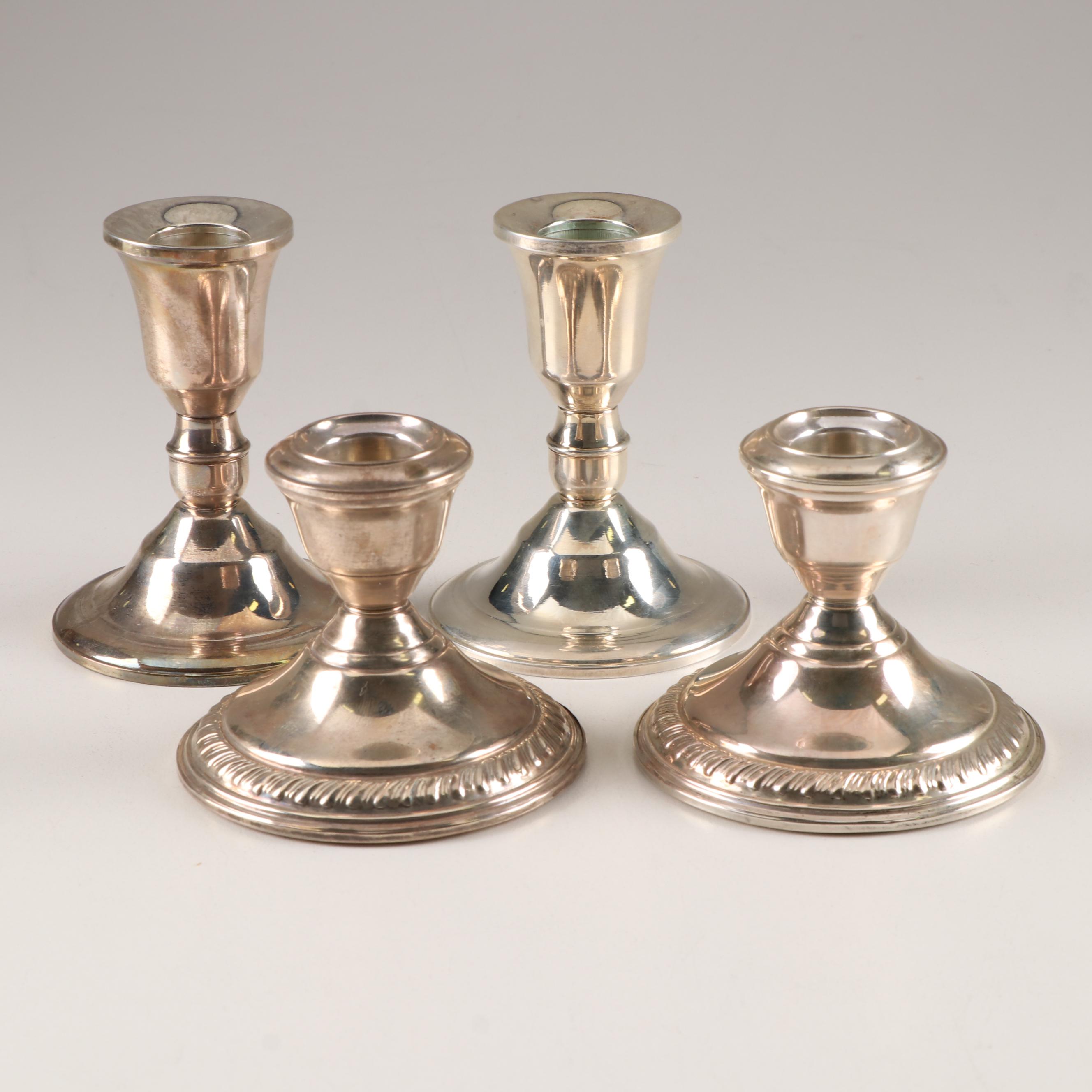 Sterling Silver Weighted Candlesticks Featuring Duchin Creation EBTH