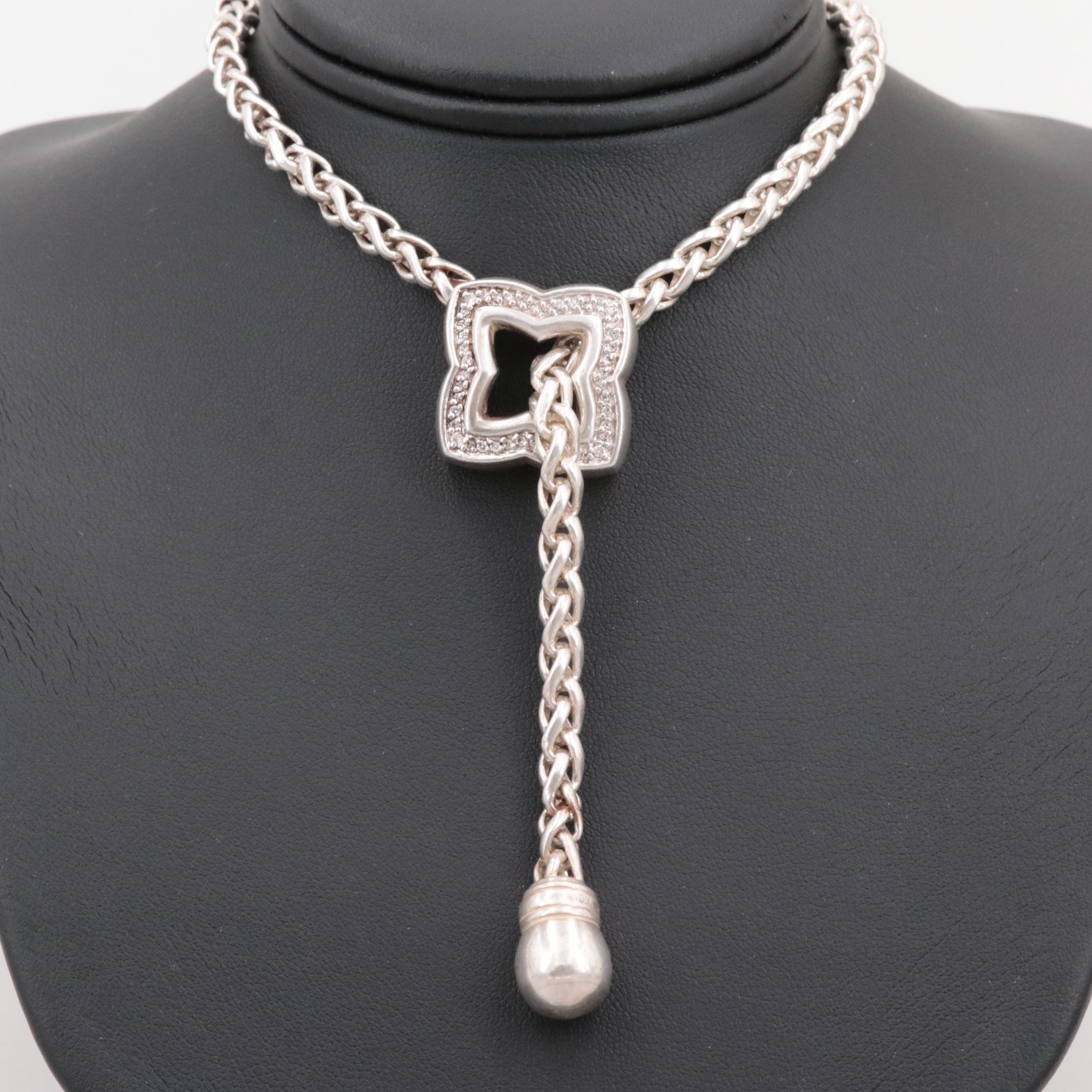 David Yurman Sterling Silver Diamond 