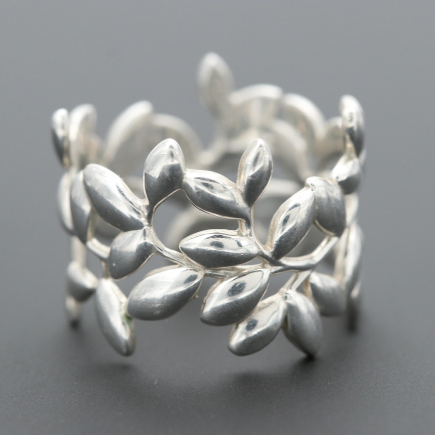 Paloma Picasso For Tiffany Co Sterling Silver Olive Leaf Ring Ebth