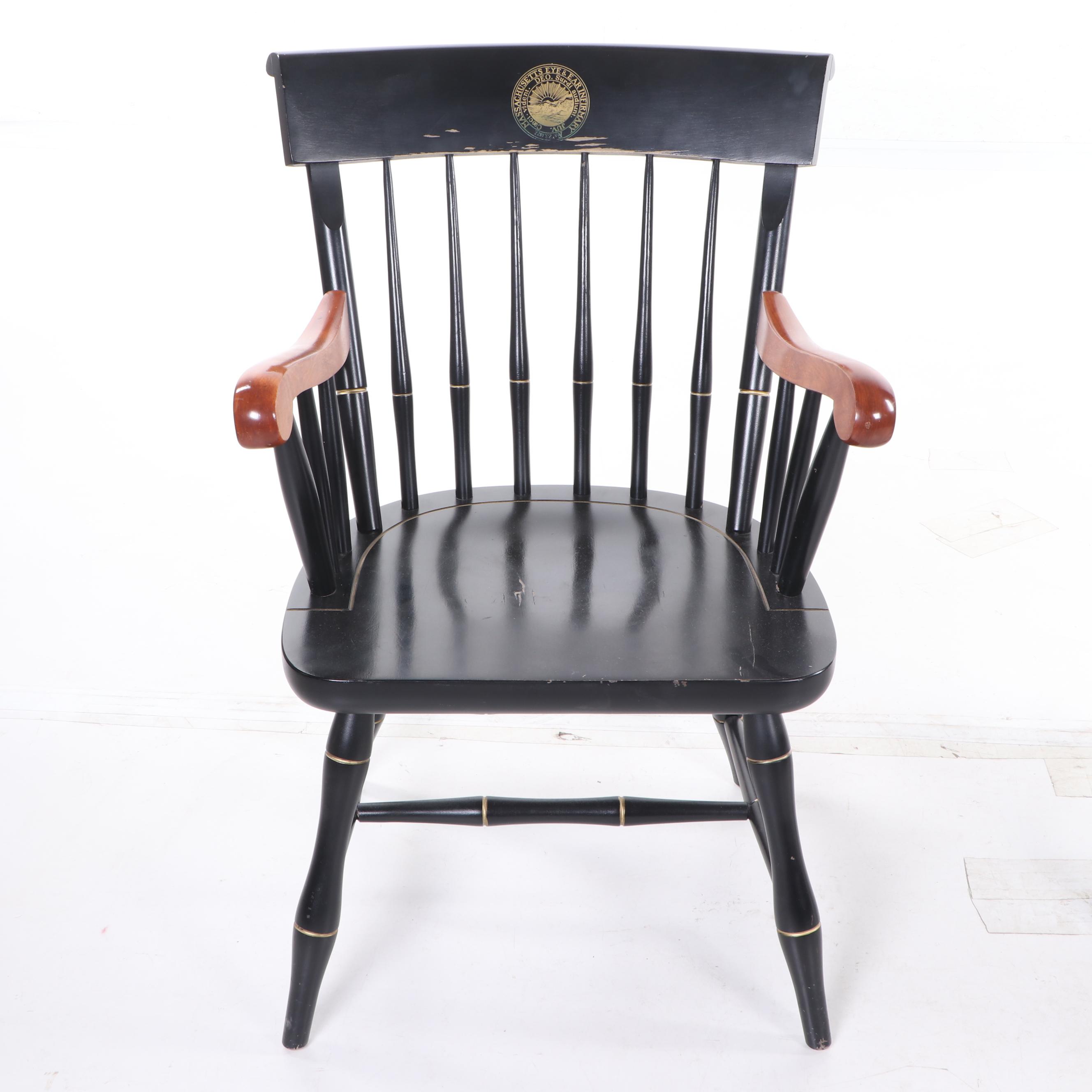 Nichols and Stone Liberty Wooden Armchairs for Massachusetts Eye, Pair