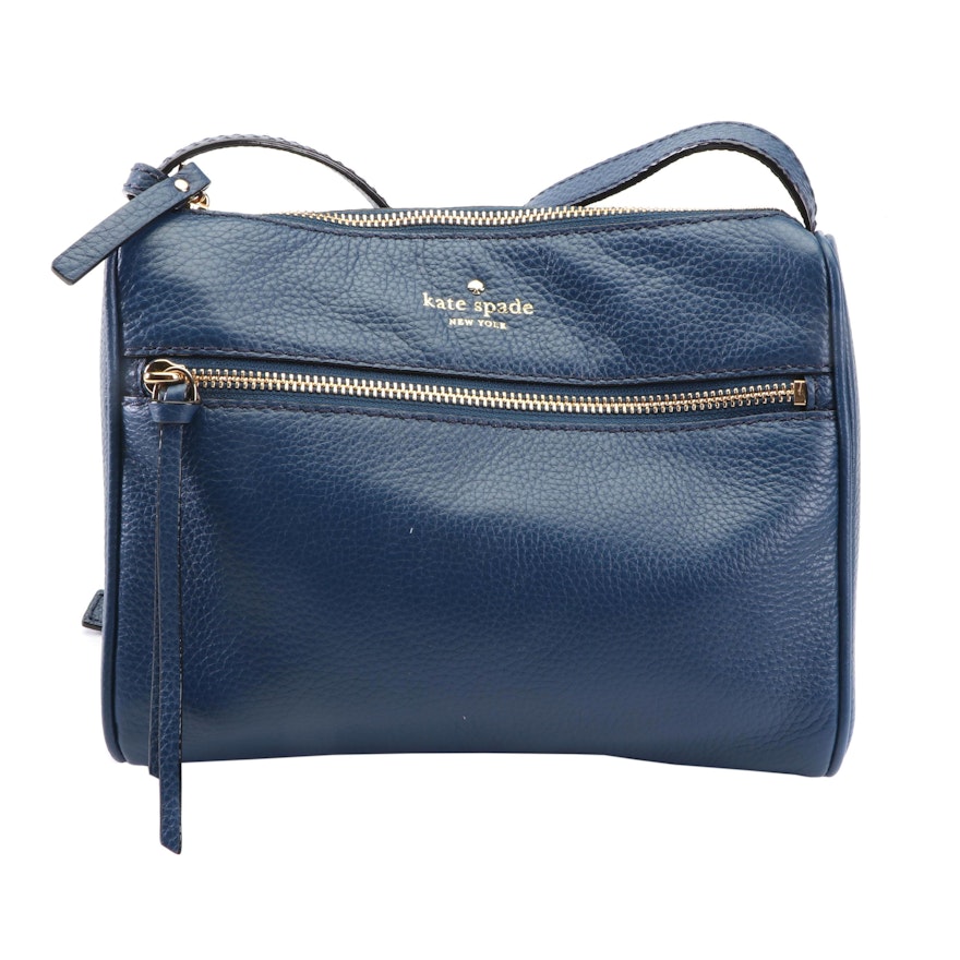 Kate Spade New York Blue Pebbled Leather Crossbody Bag | EBTH