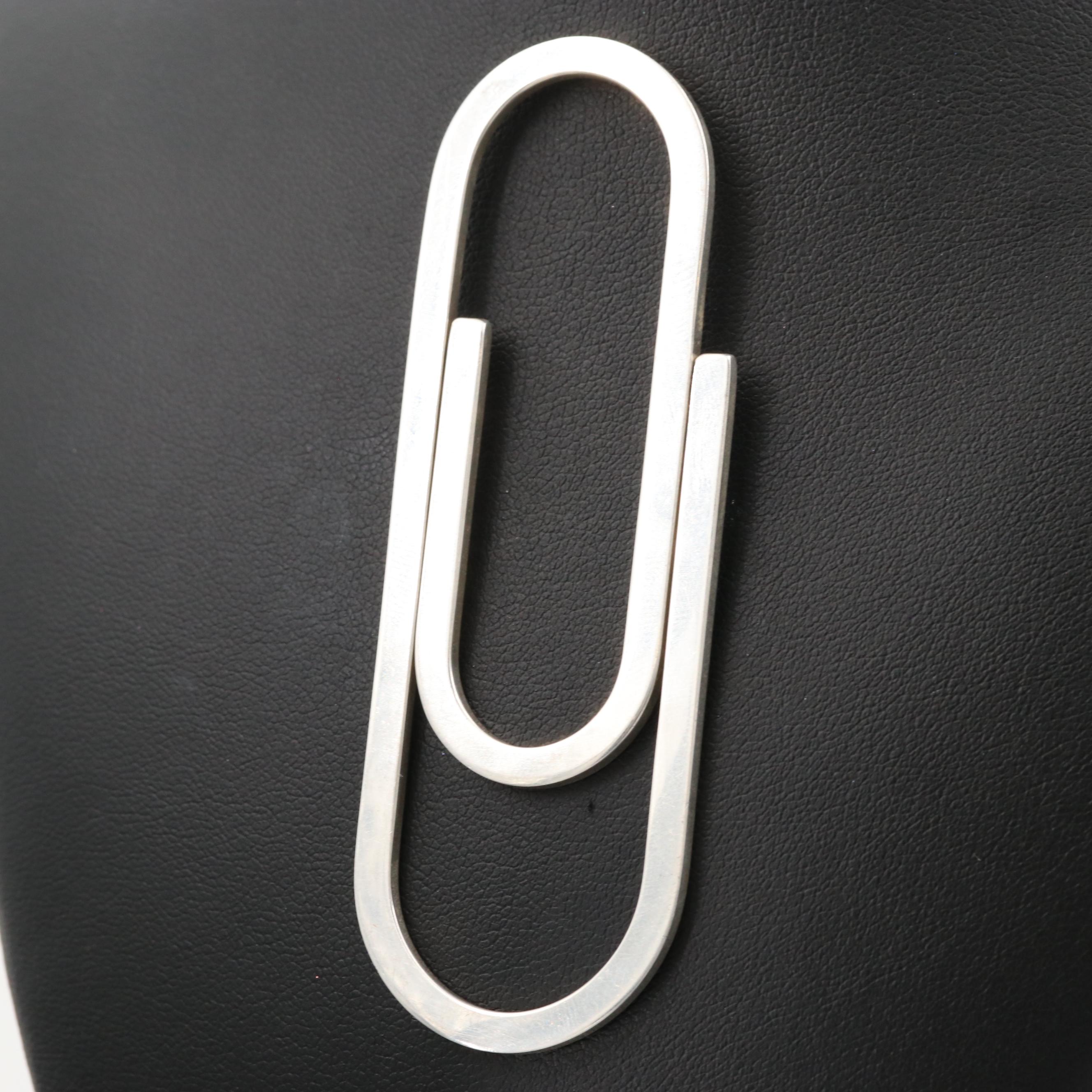 Tiffany & Co. Sterling Silver Paper Clip Shaped Money Clip EBTH