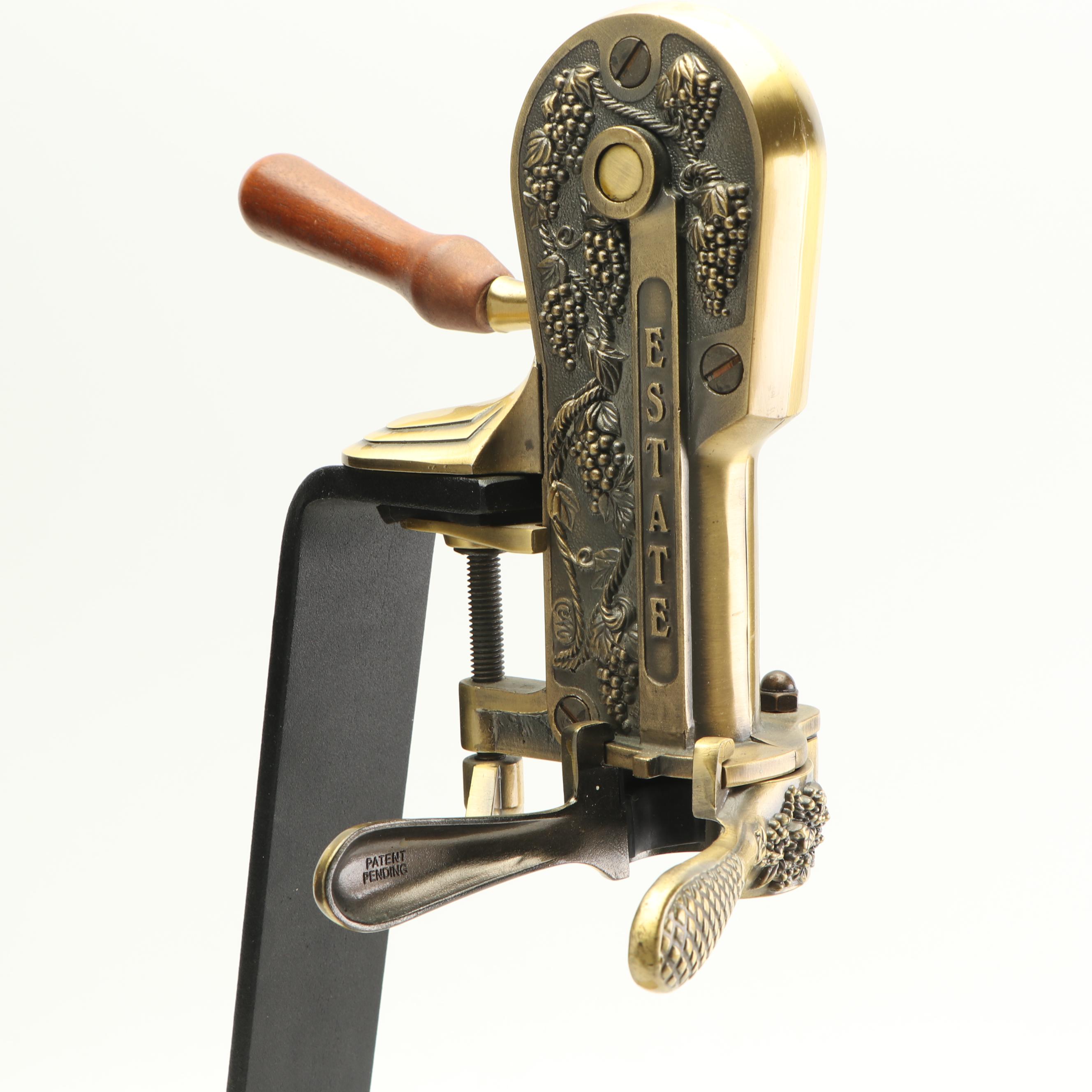 Estate Wine Bottle Opener with Wood Base EBTH