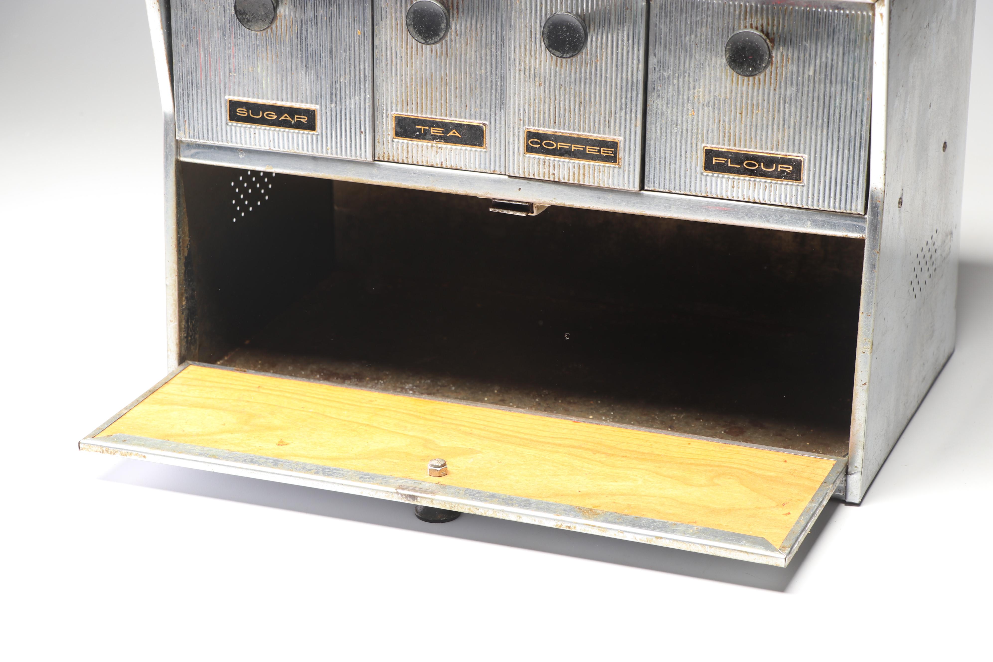 Krestline Bread Box by Speco Products with Storage Drawers, MidCentury