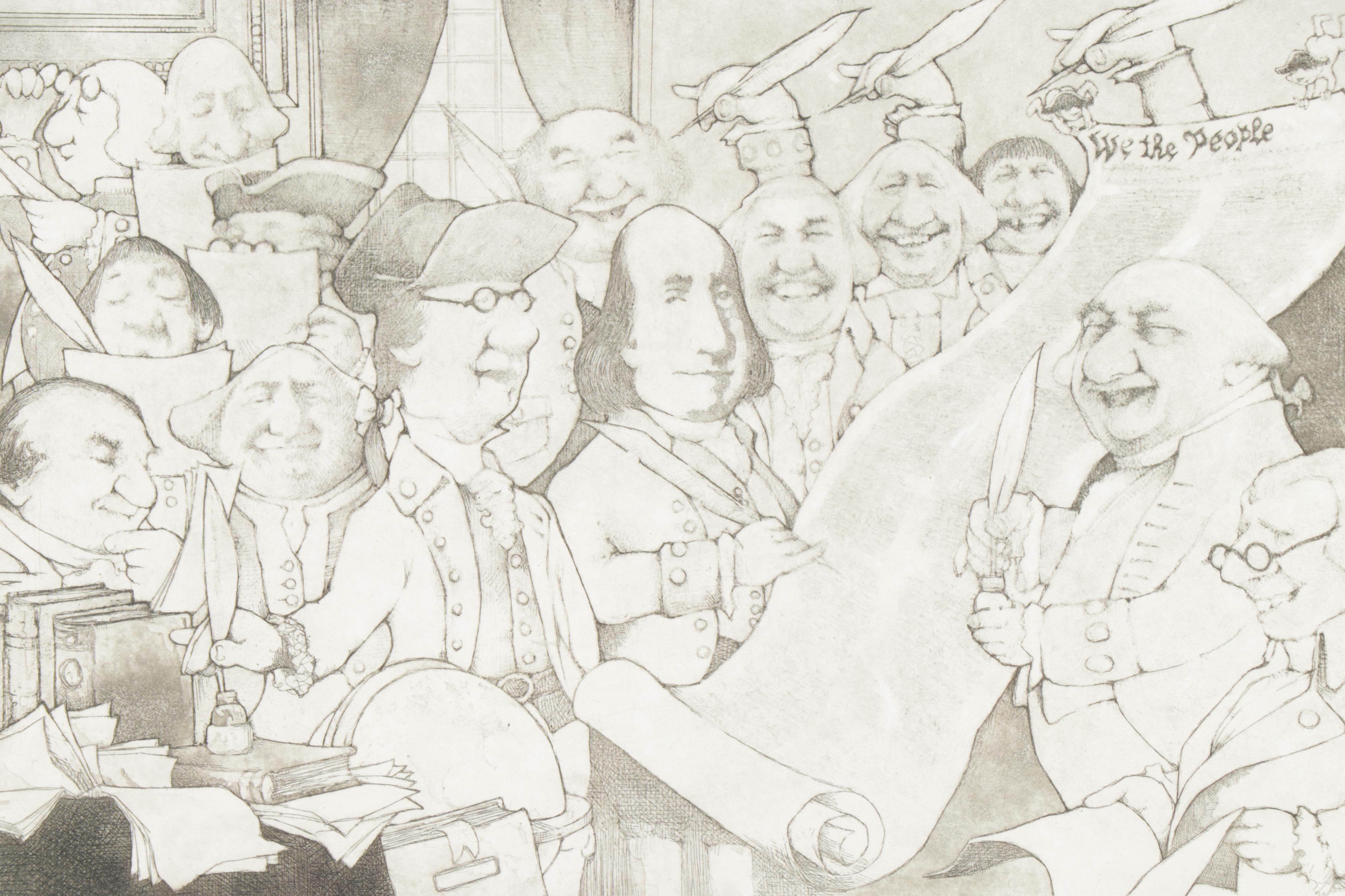 Charles Bragg Etching 