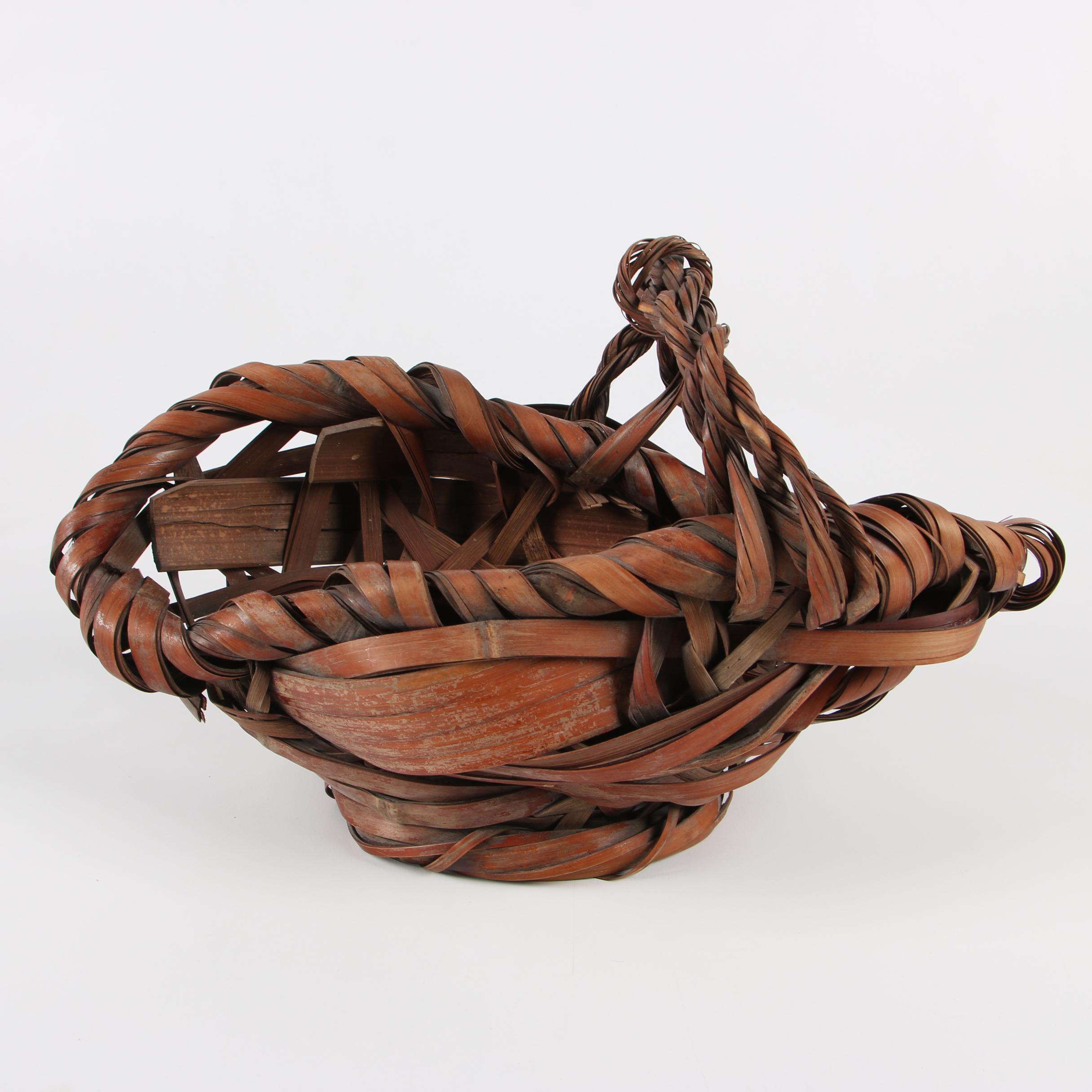 Japanese Hanakago Bamboo Ikebana Basket EBTH