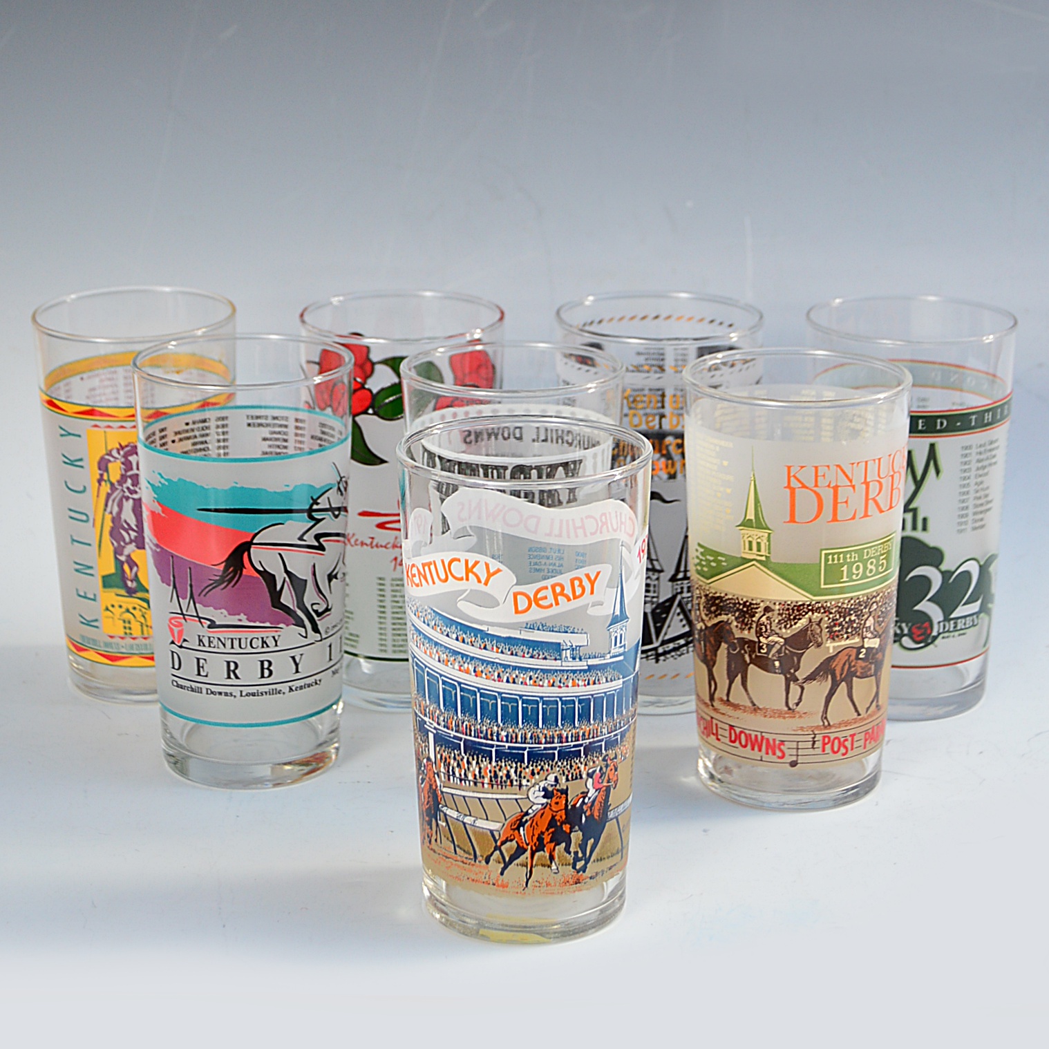 Vintage Kentucky Derby Glasses | EBTH