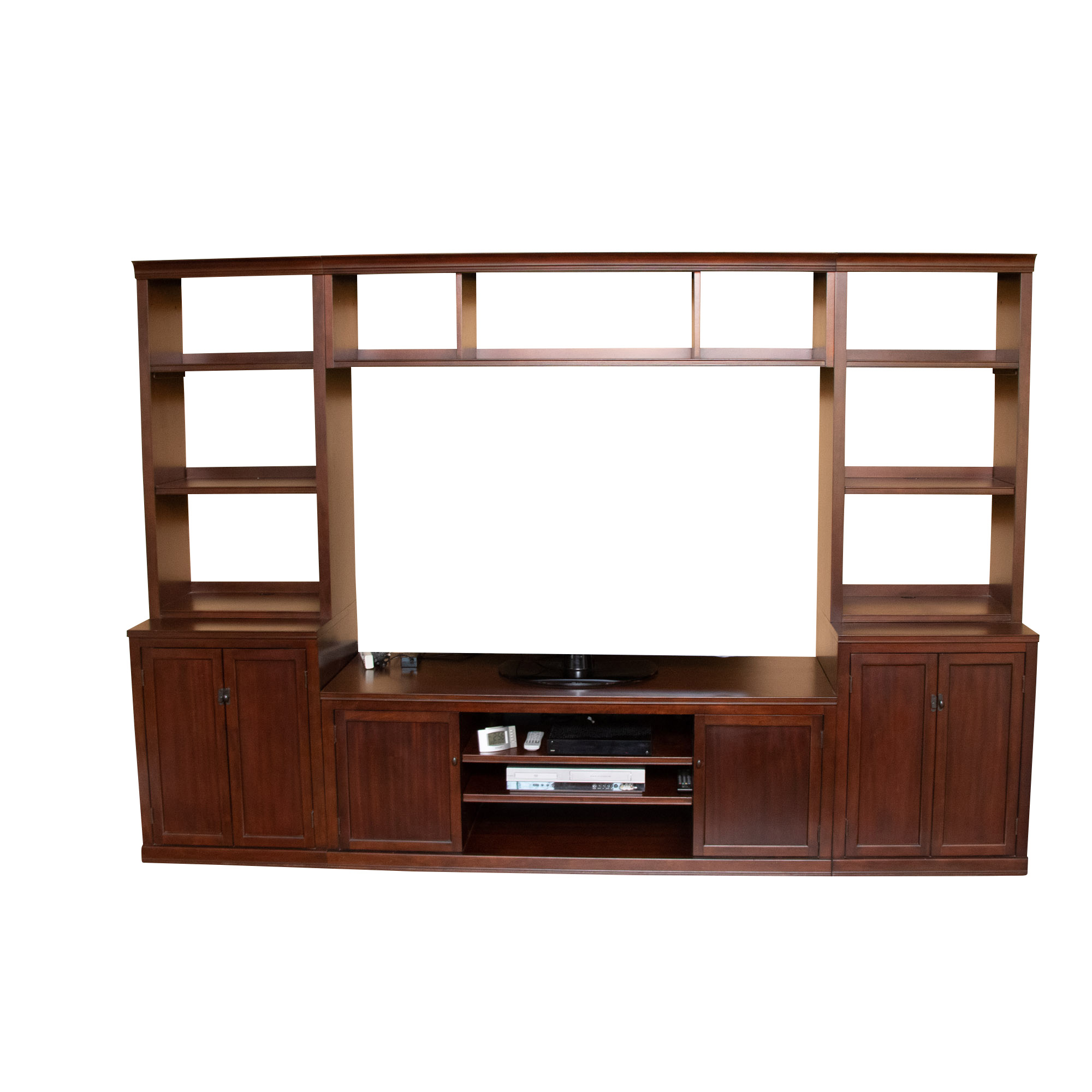 Media Cabinet With Bookshelves Ebth