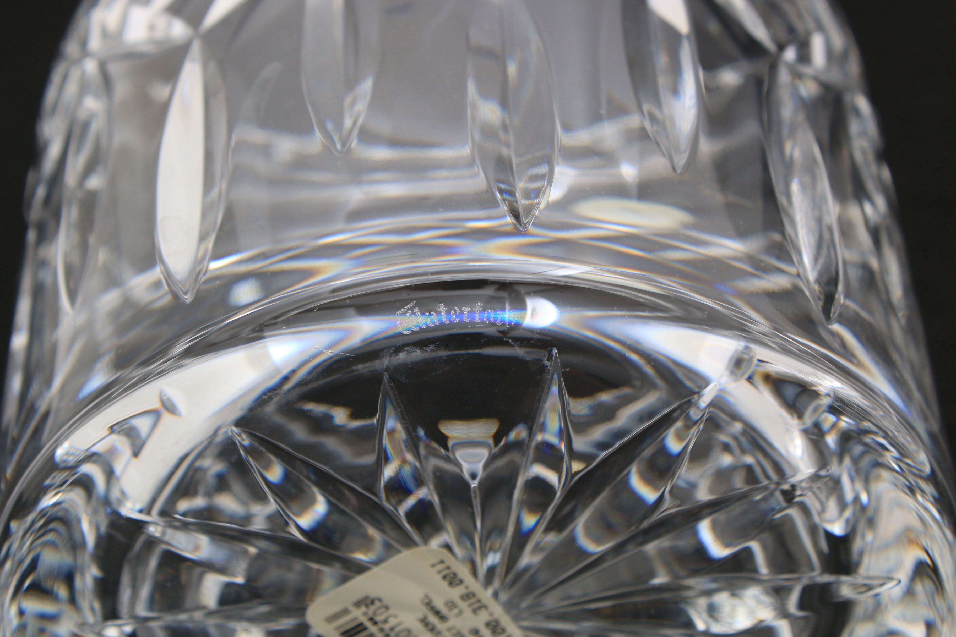 Waterford Crystal "Lismore" Biscuit Barrel and "Penrose" Vase EBTH