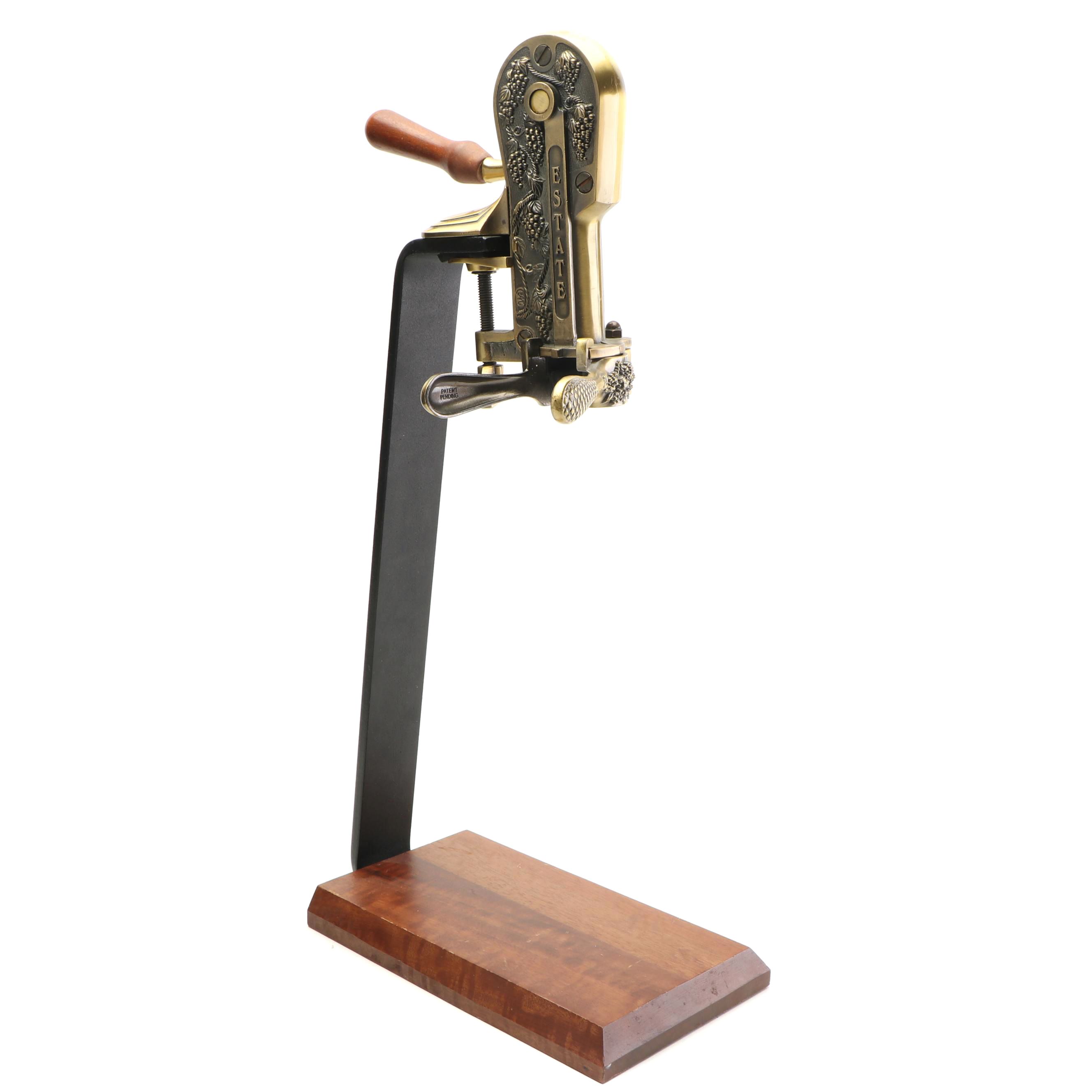 Estate Wine Bottle Opener with Wood Base EBTH