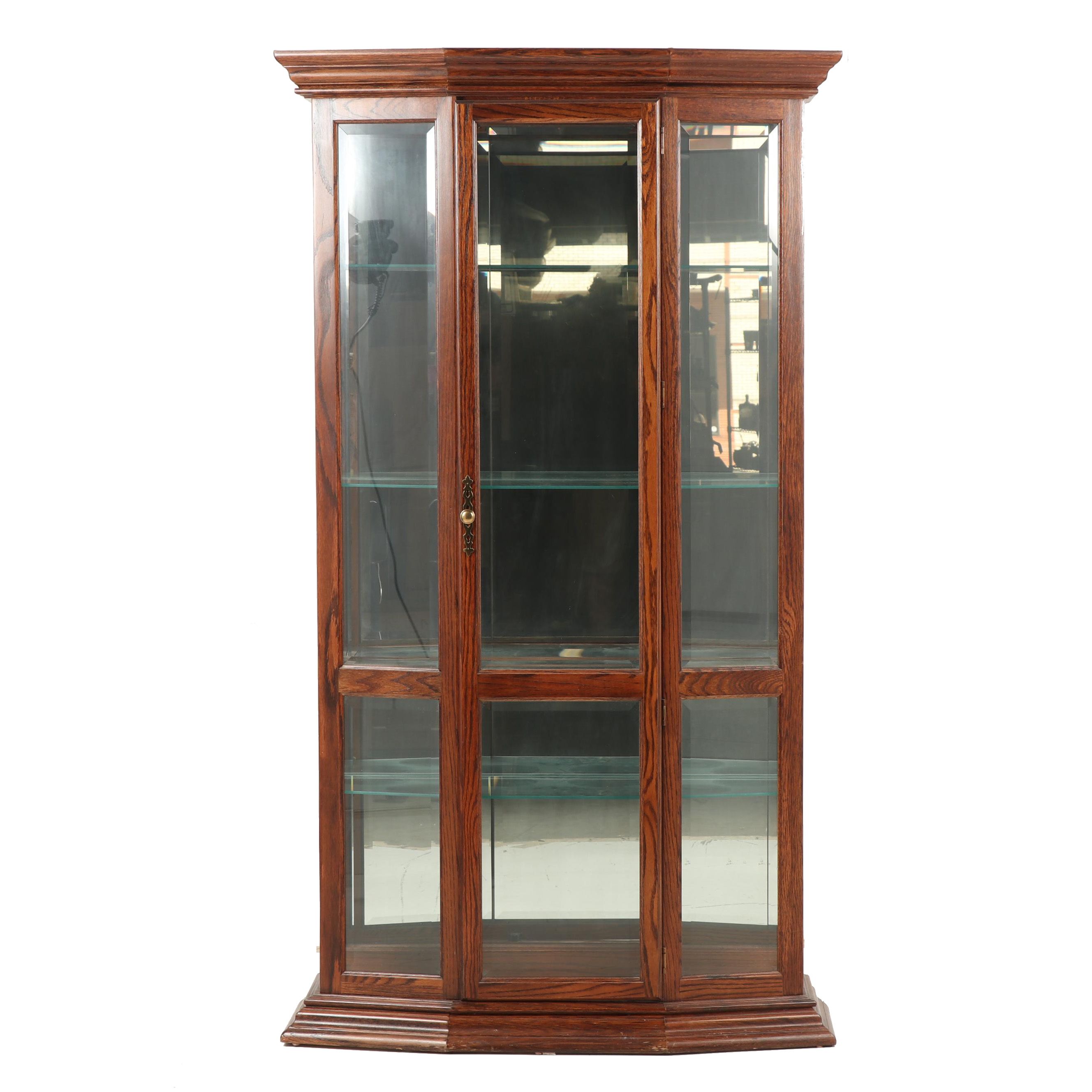 Wooden Display Cabinet With Glass Doors Ebth