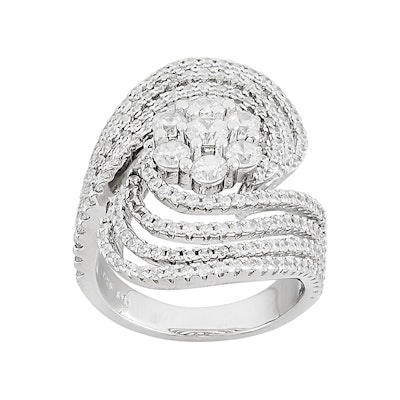 Sterling Silver Diamond Simulant Ring Sterling Silver Diamond Simulant Ring