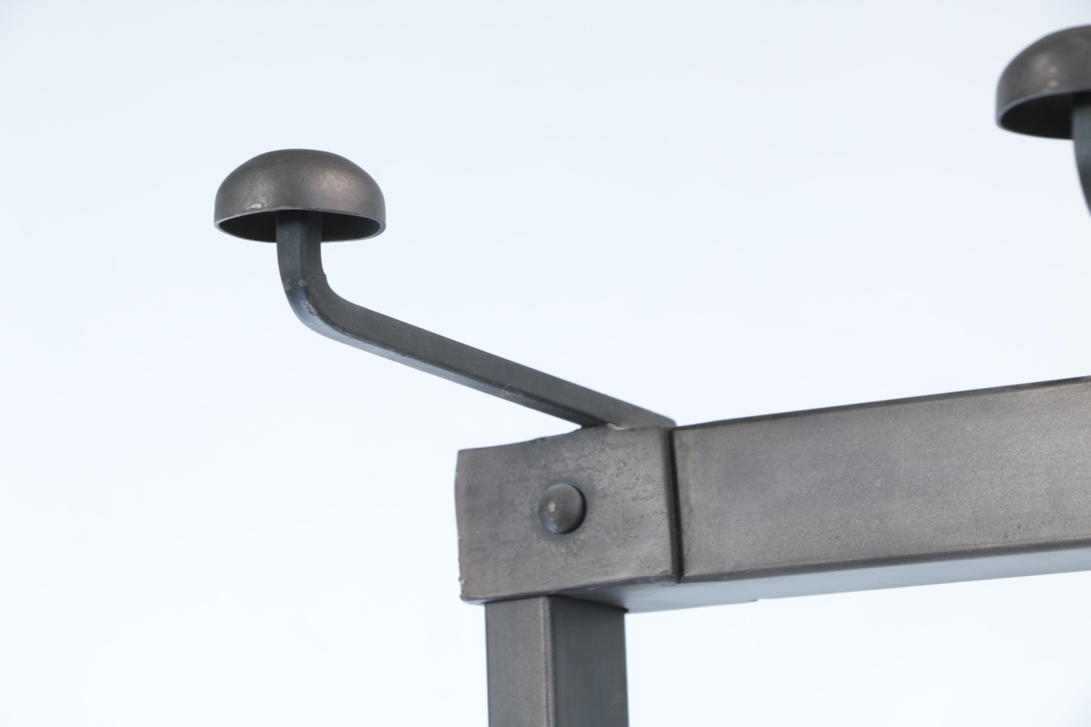 Restoration Hardware, Industrial Style Iron and Slatted Wood "Coat Rack