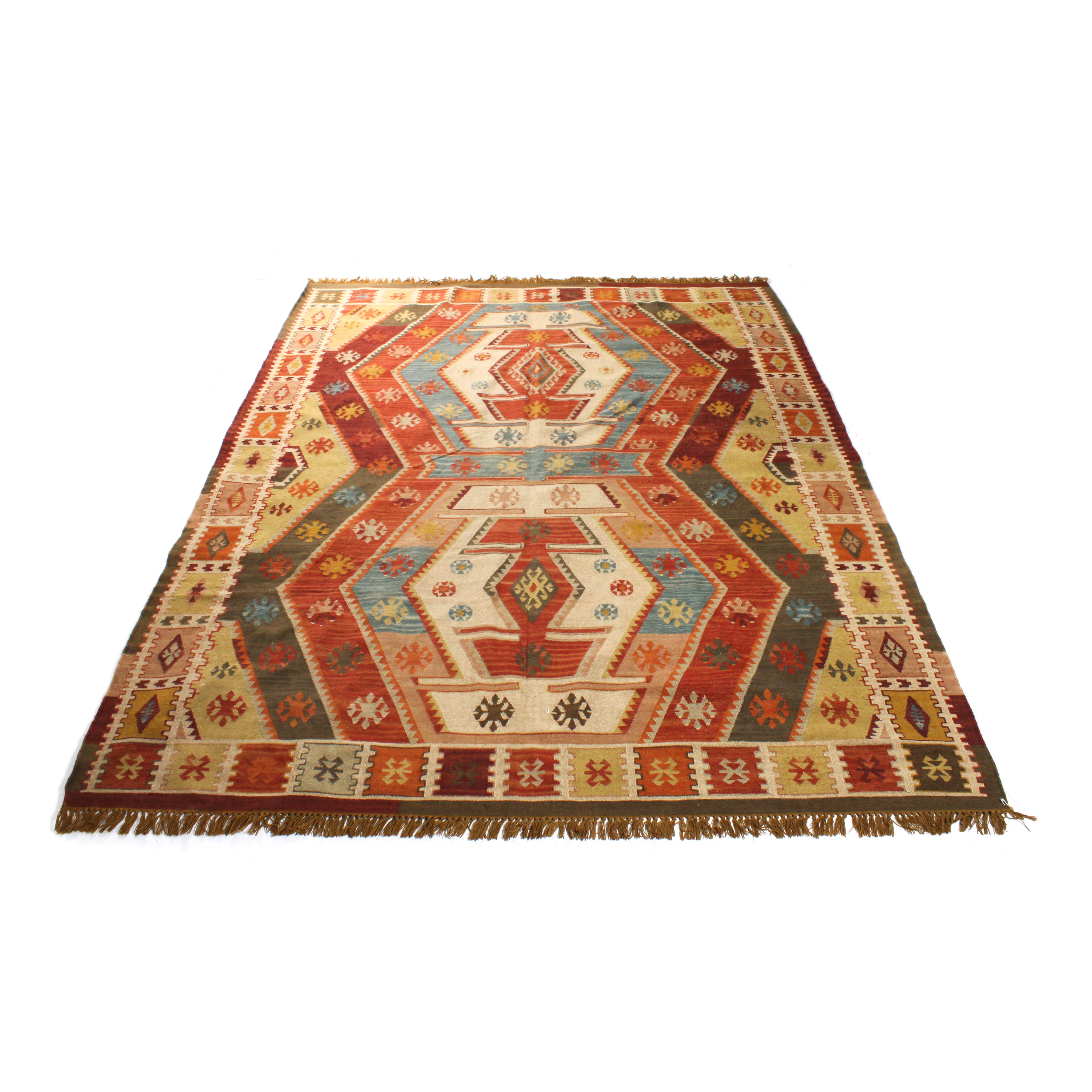 Pottery Barn Turkish Gianna Indoor Outdoor Kilim Rug Ebth