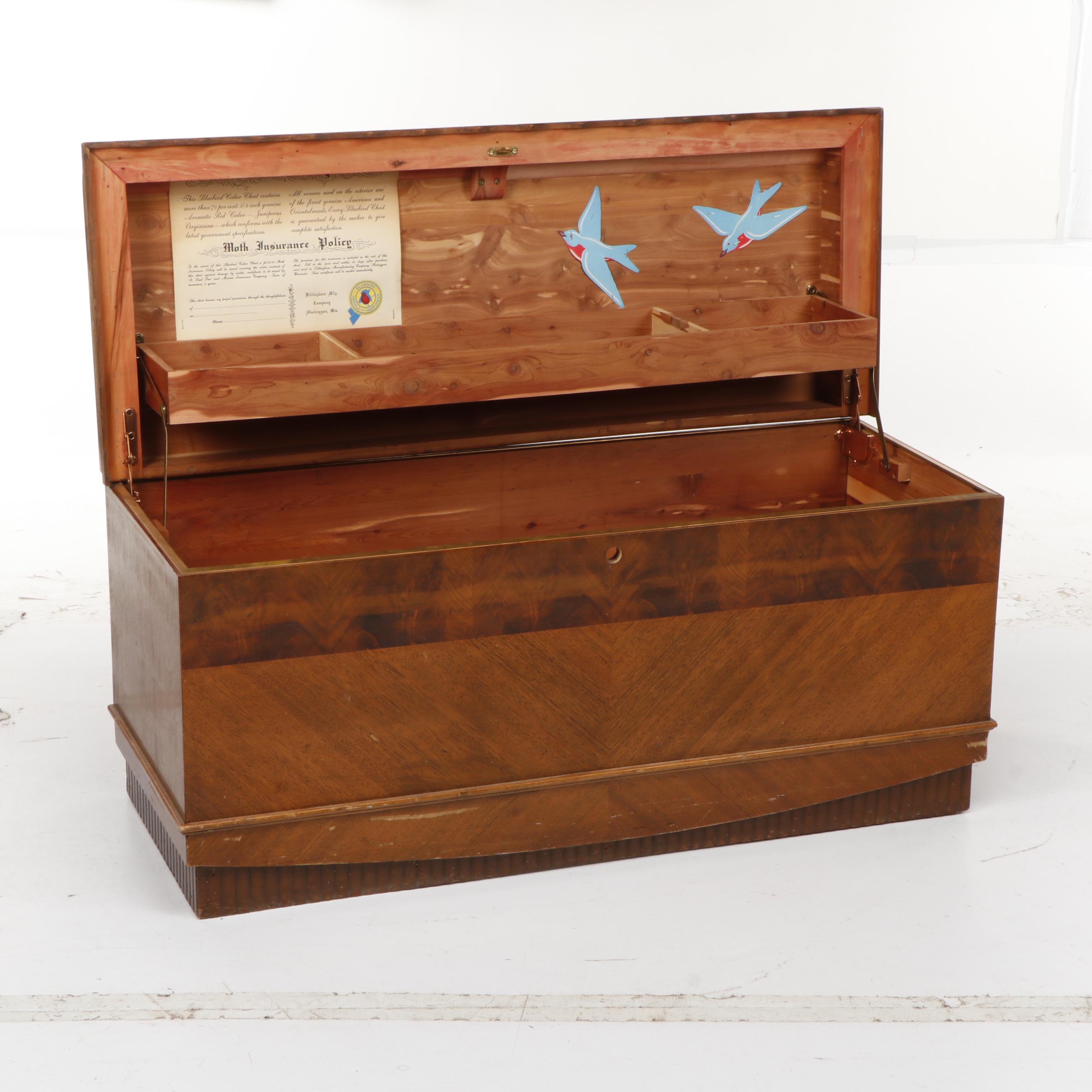 Mid Century Bluebird CedarLined Blanket Chest EBTH