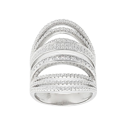 Sterling Silver Diamond Simulant Ring Sterling Silver Diamond Simulant Ring